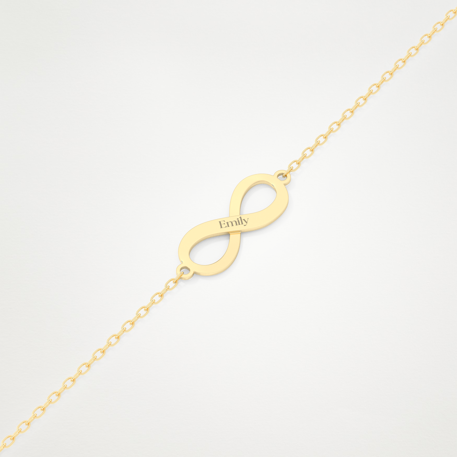 Custom Infinity Bracelet – 14K/18K Gold & 925 Silver 6