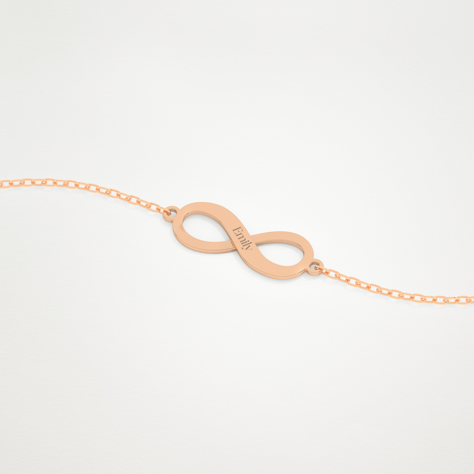 Custom Infinity Bracelet – 14K/18K Gold & 925 Silver 8