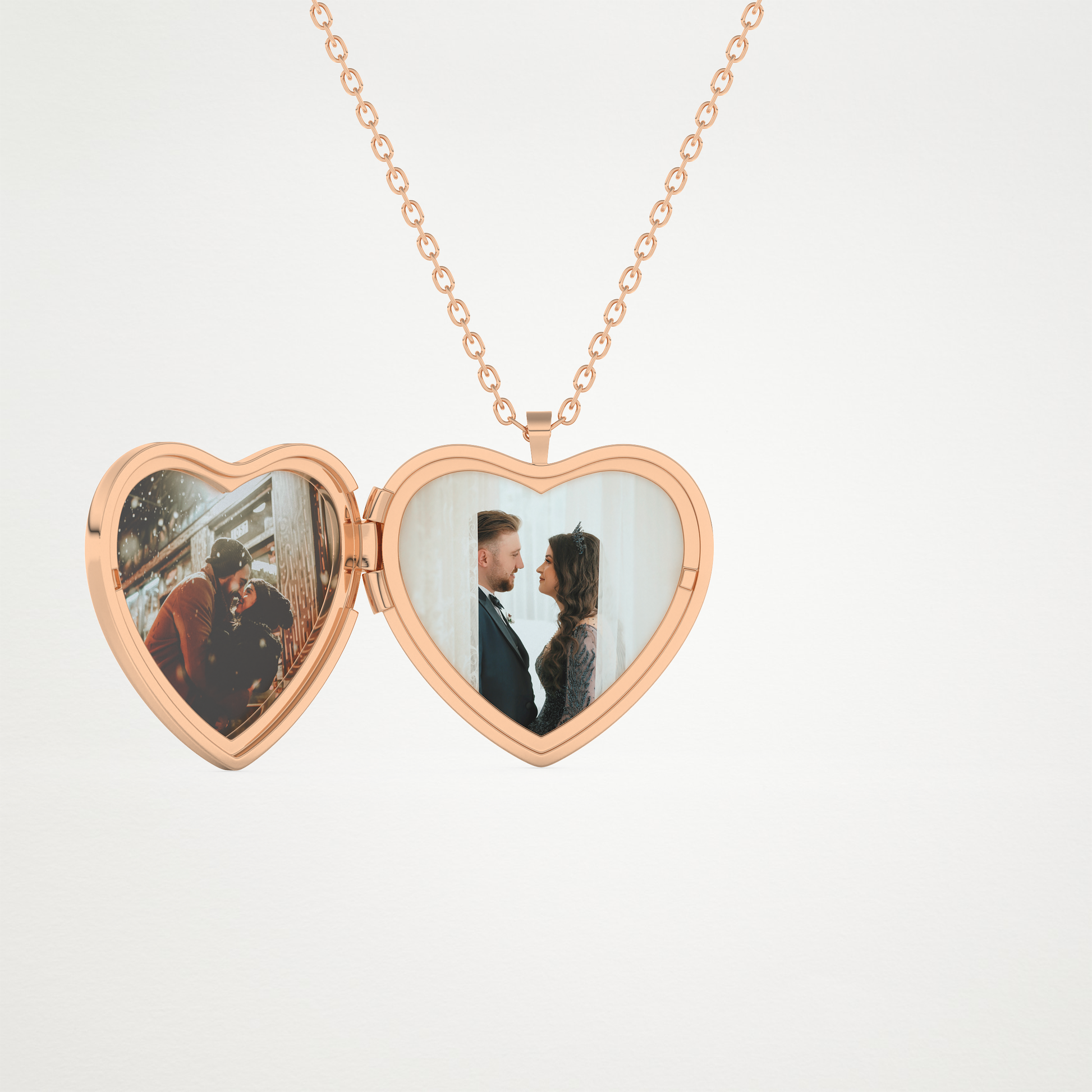 Custom Photo Customised Locket Necklace – 14K/18K Gold & 925 Silver 11