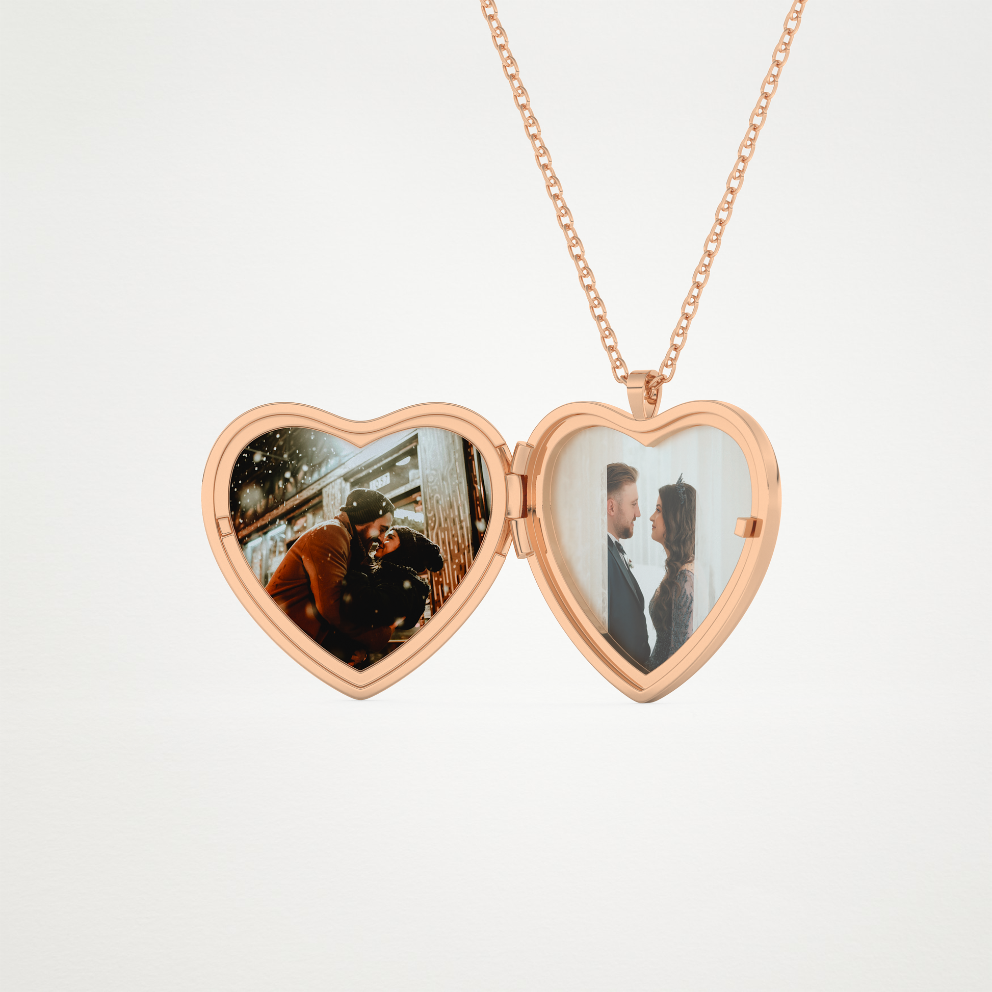 Custom Photo Customised Locket Necklace – 14K/18K Gold & 925 Silver 12
