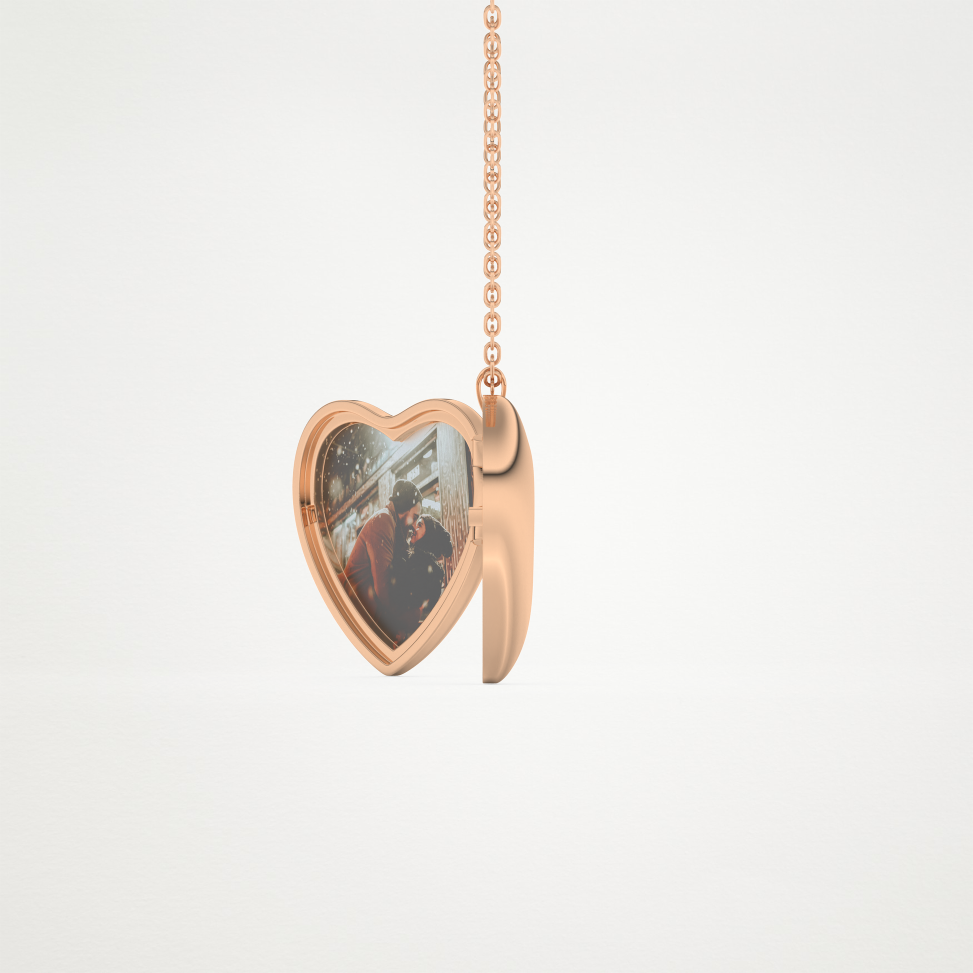 Custom Photo Customised Locket Necklace – 14K/18K Gold & 925 Silver 13