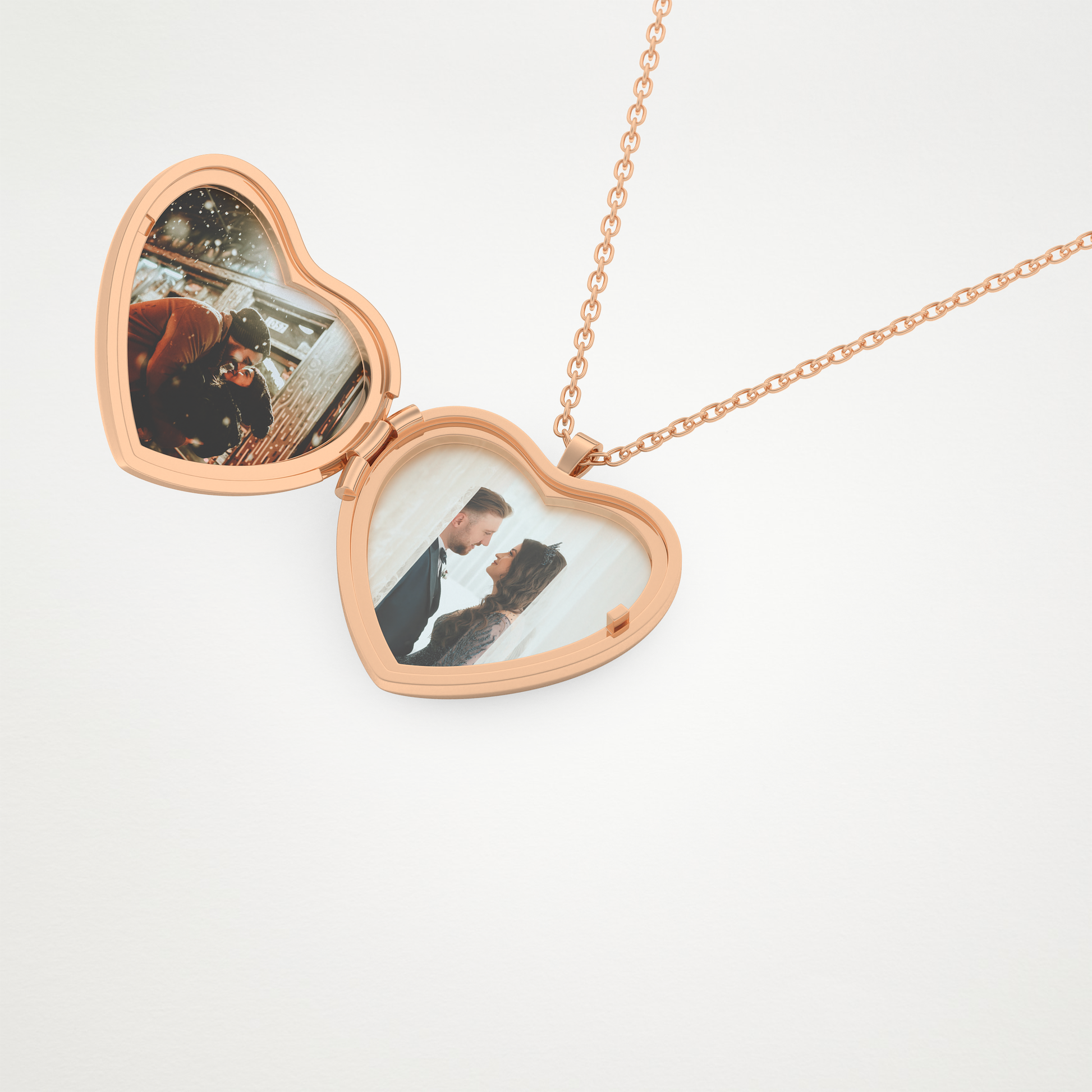Custom Photo Customised Locket Necklace – 14K/18K Gold & 925 Silver 15