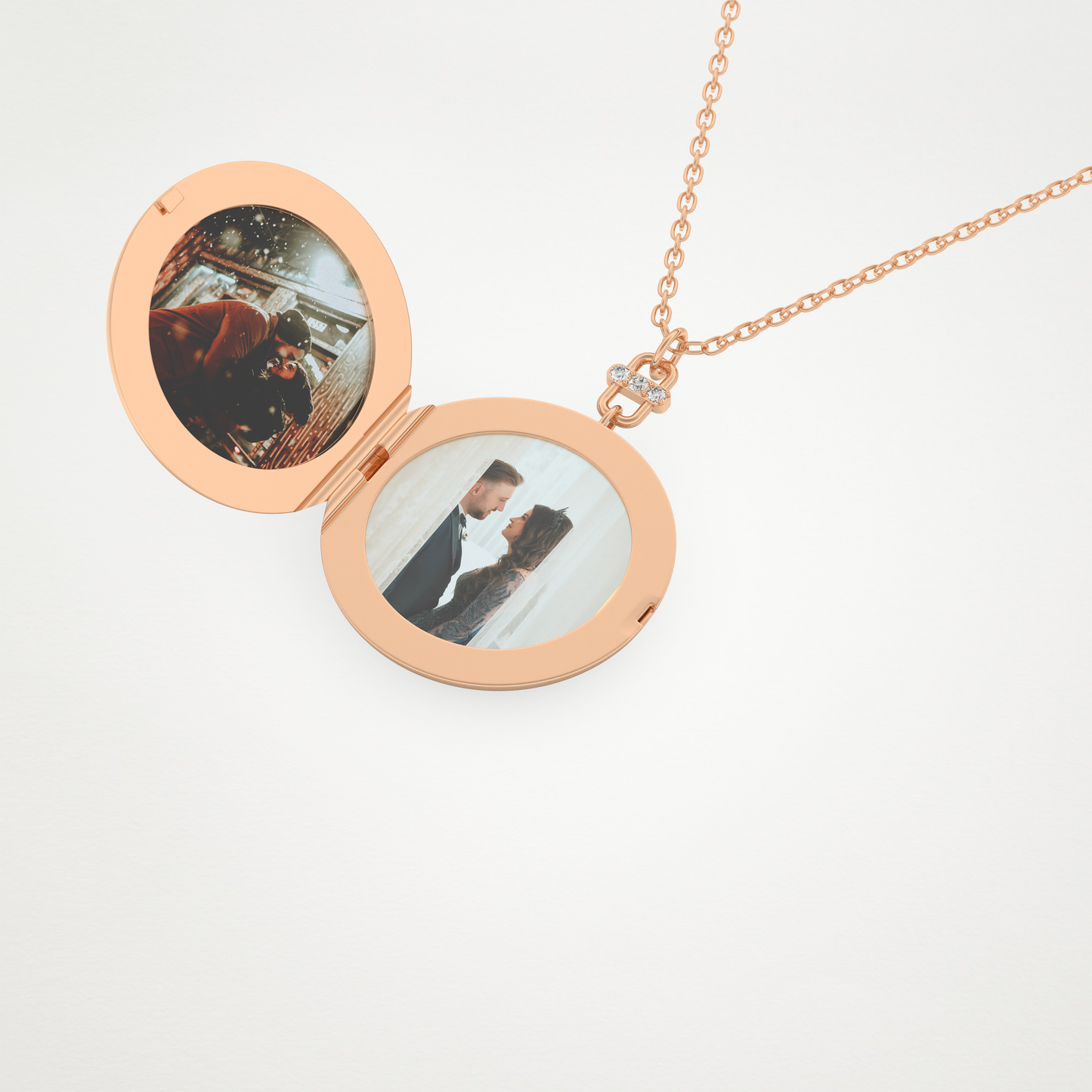 Customised Photo Locket Necklace – 14K/18K Gold & 925 Silver 15