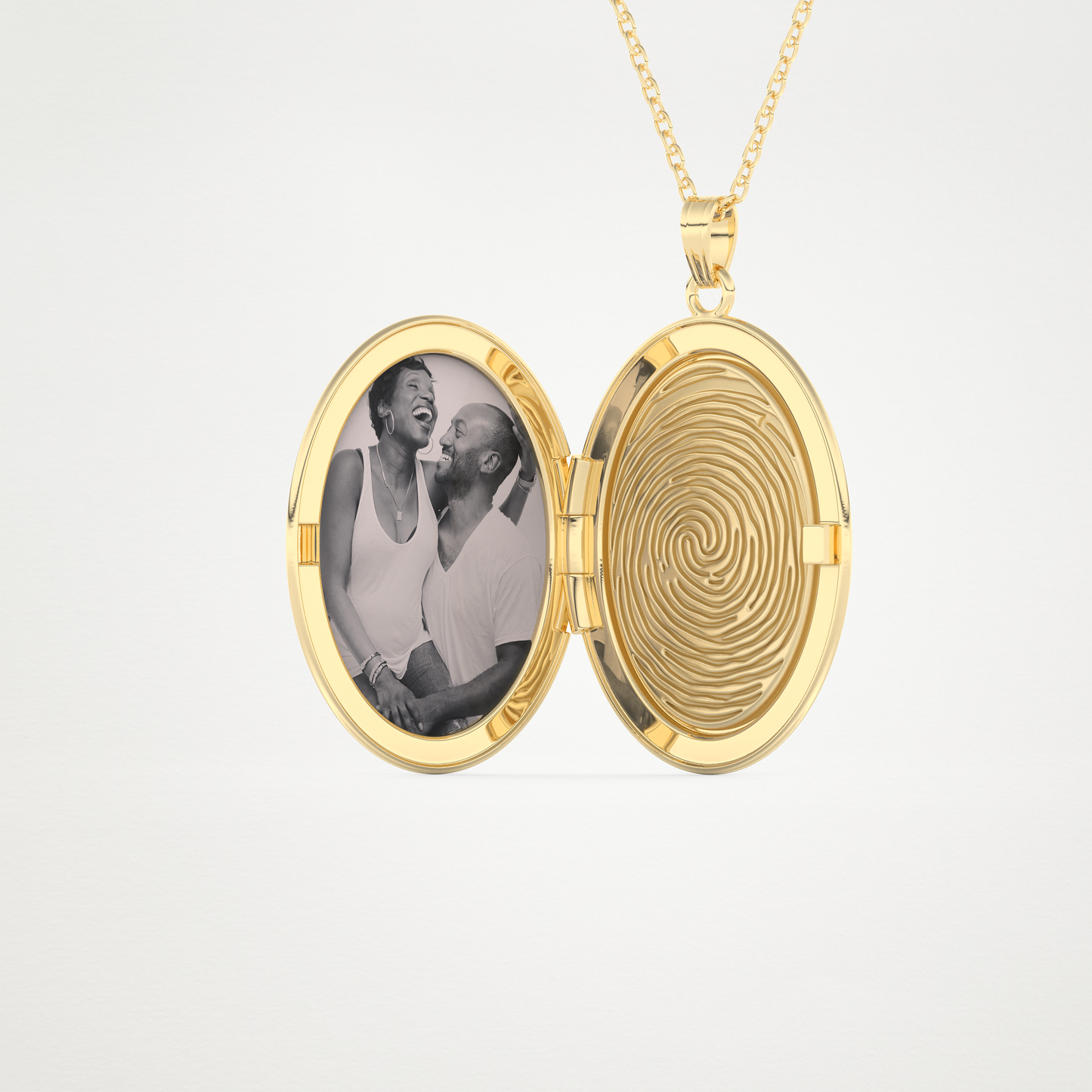 Custom Photo Mini Locket Necklace – 14K/18K Gold & 925 Silver 7