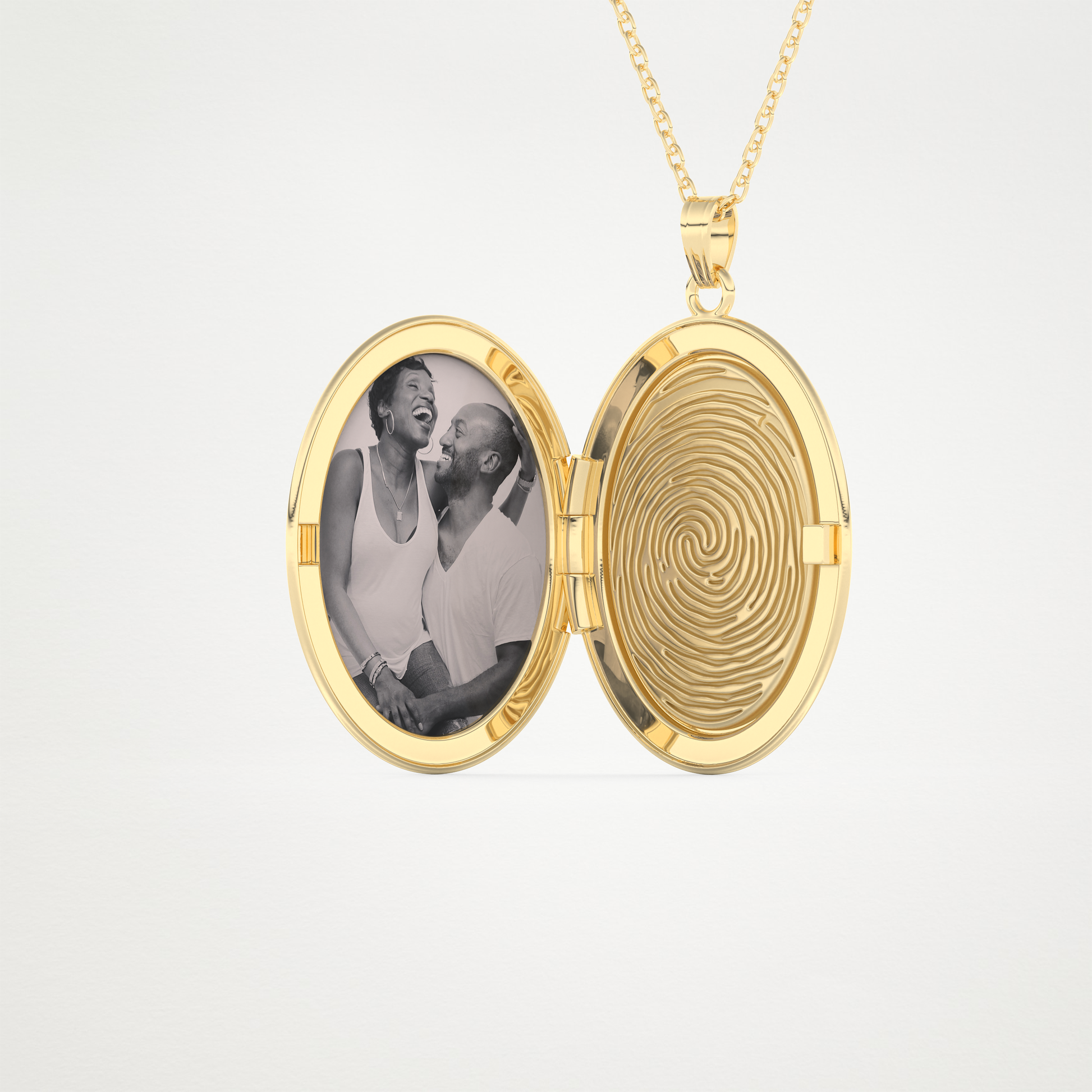 Custom Photo Mini Locket Necklace – 14K/18K Gold & 925 Silver 7