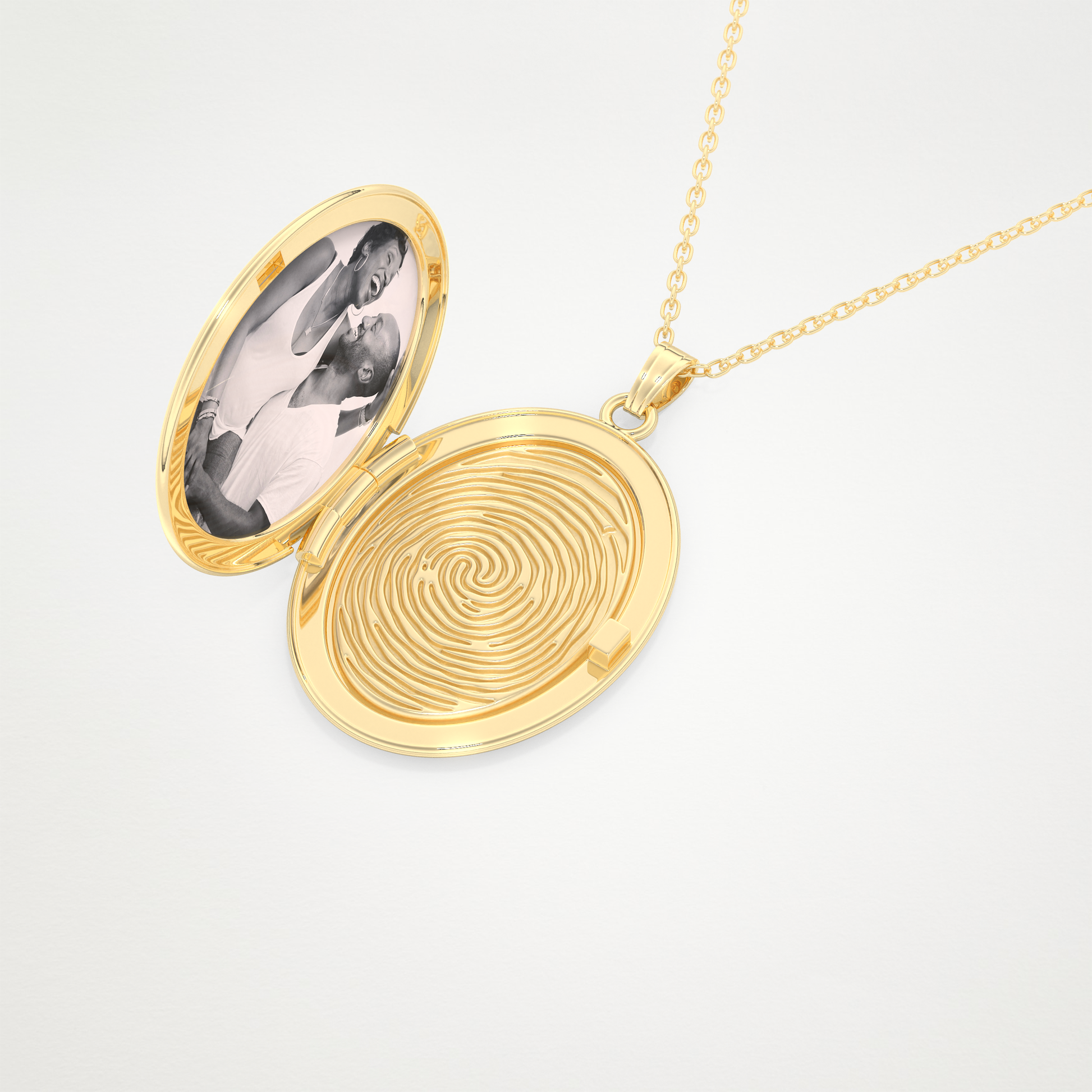 Custom Photo Mini Locket Necklace – 14K/18K Gold & 925 Silver 10