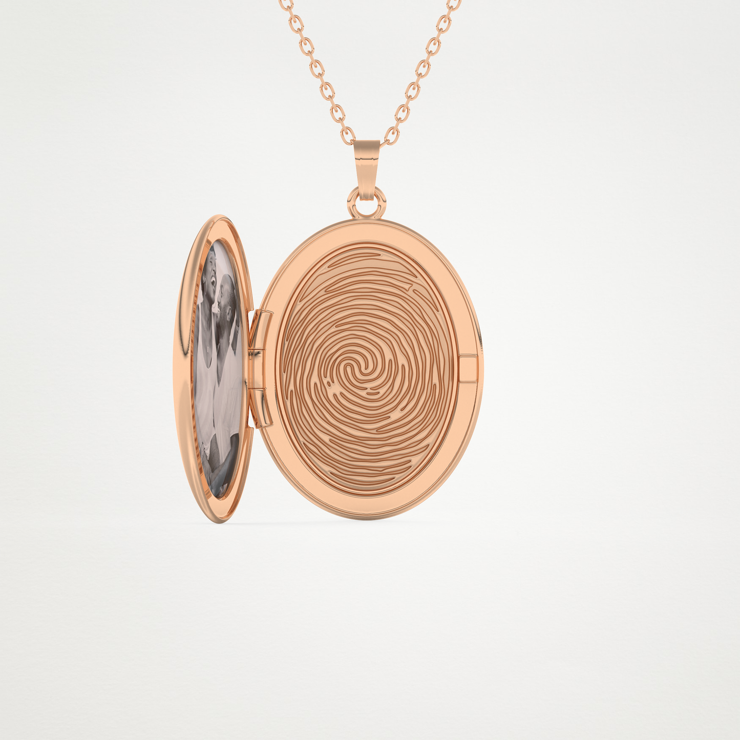 Custom Photo Mini Locket Necklace – 14K/18K Gold & 925 Silver 11