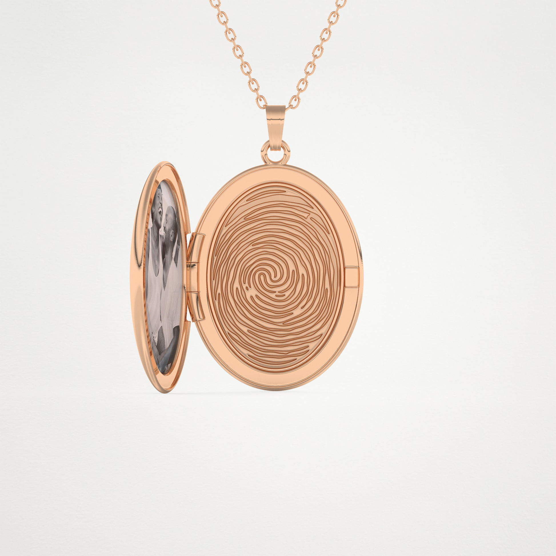 Custom Photo Mini Locket Necklace – 14K/18K Gold & 925 Silver 11