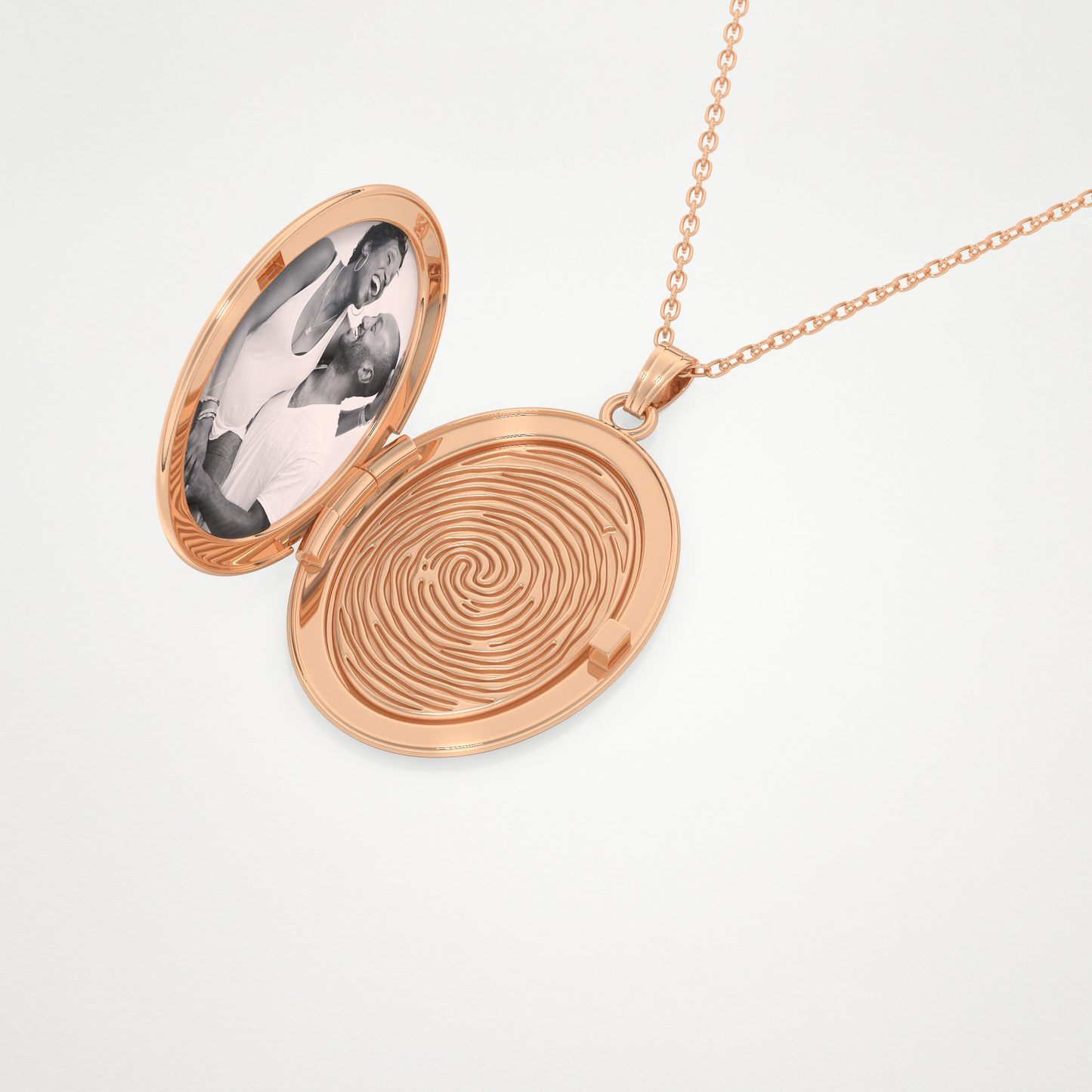 Custom Photo Mini Locket Necklace – 14K/18K Gold & 925 Silver 15