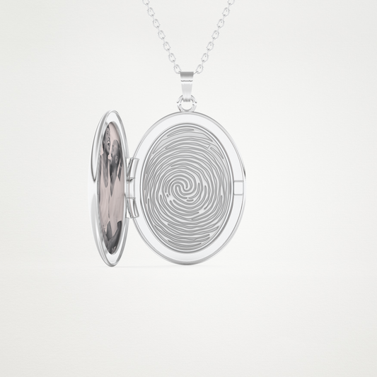 Custom Photo Mini Locket Necklace – 14K/18K Gold & 925 Silver 1