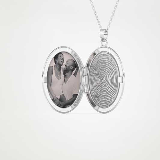 Custom Photo Mini Locket Necklace – 14K/18K Gold & 925 Silver 2