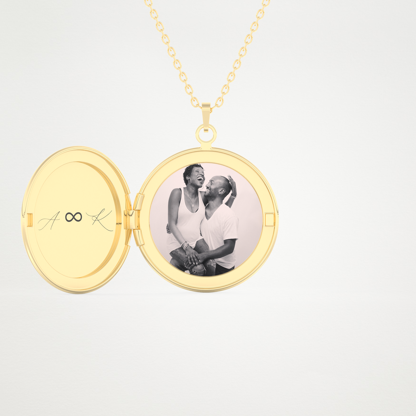 Custom Photo & Customized Engraving Locket Necklace – 14K/18K Gold & 925 Silver 6