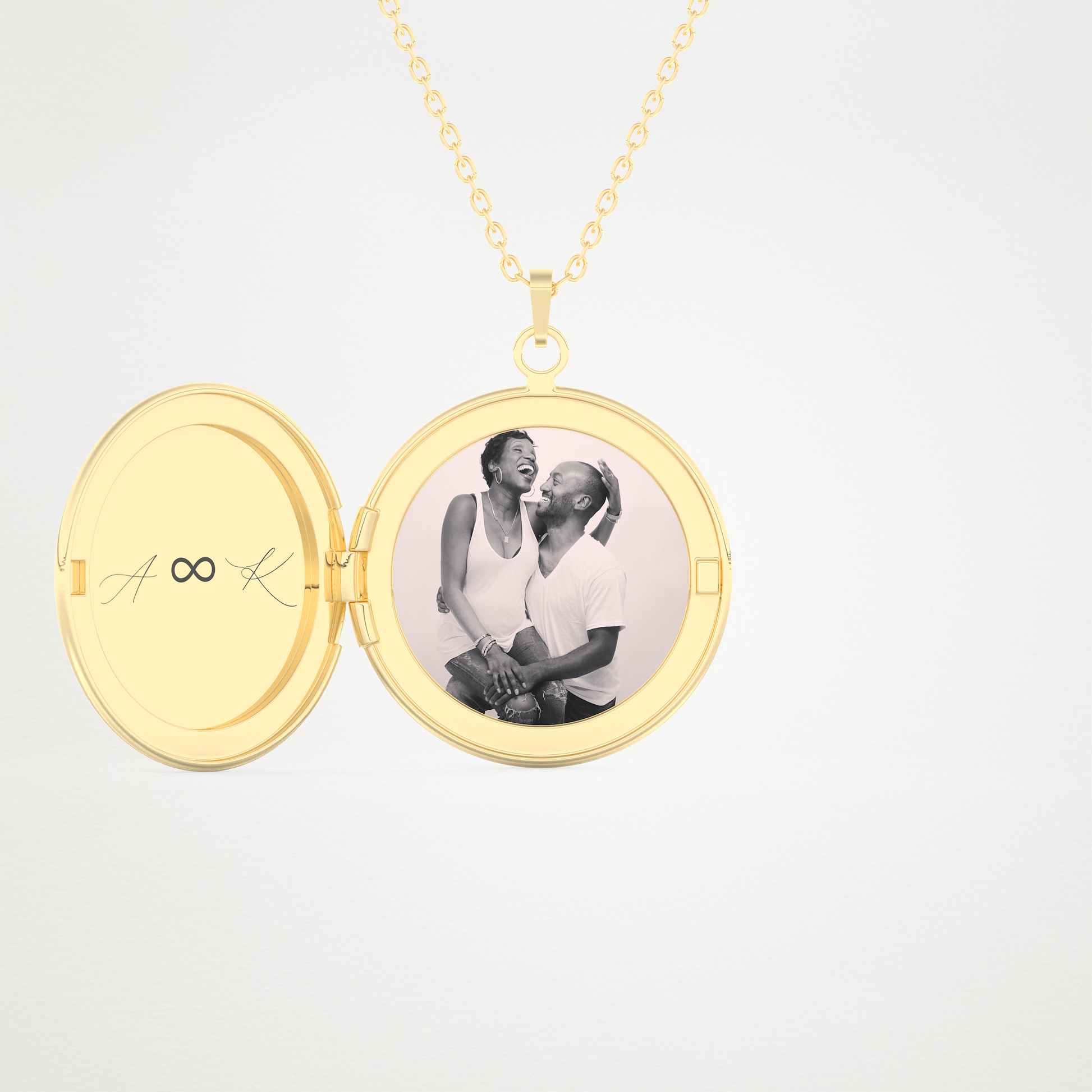 Custom Photo & Customized Engraving Locket Necklace – 14K/18K Gold & 925 Silver 6