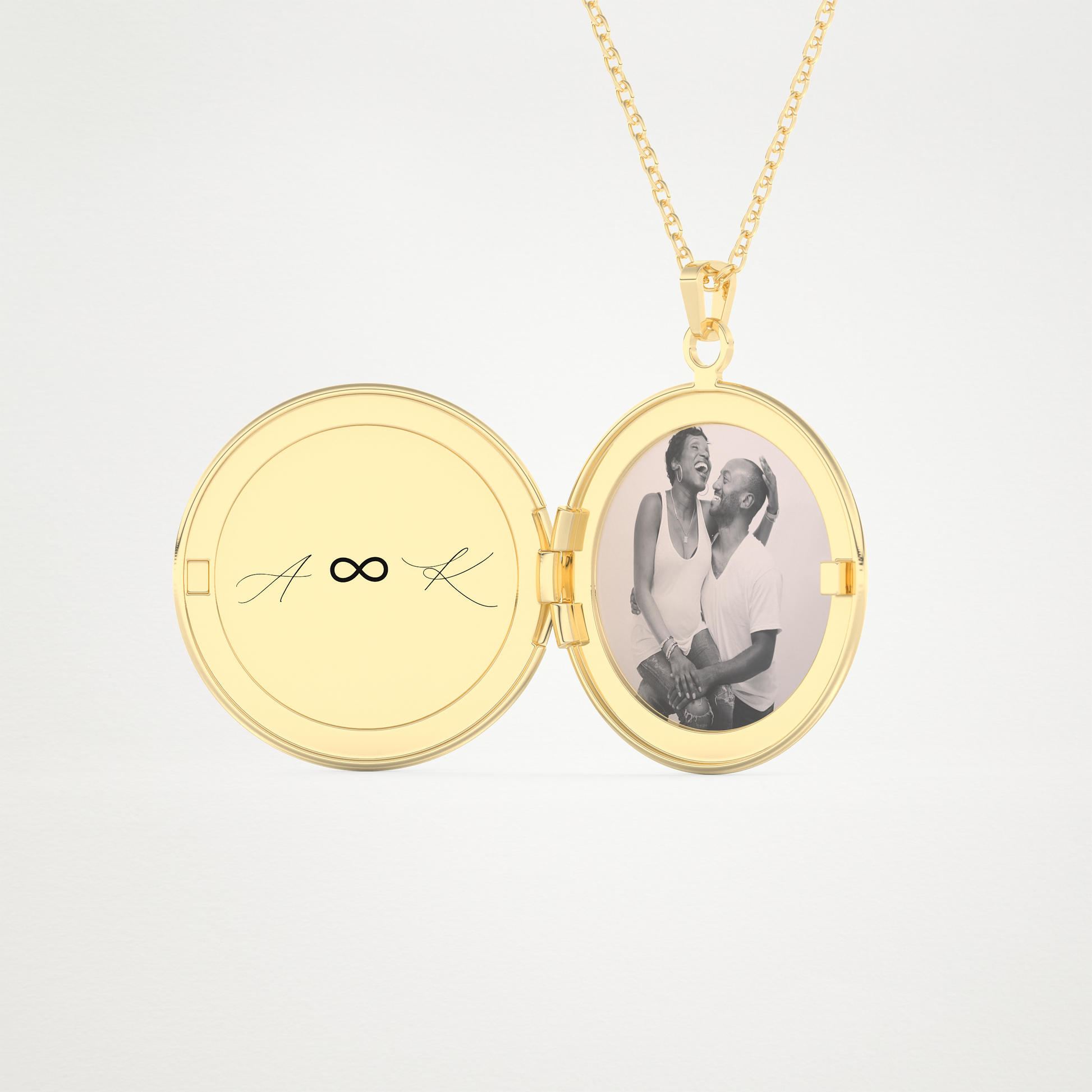 Custom Photo & Customized Engraving Locket Necklace – 14K/18K Gold & 925 Silver 7
