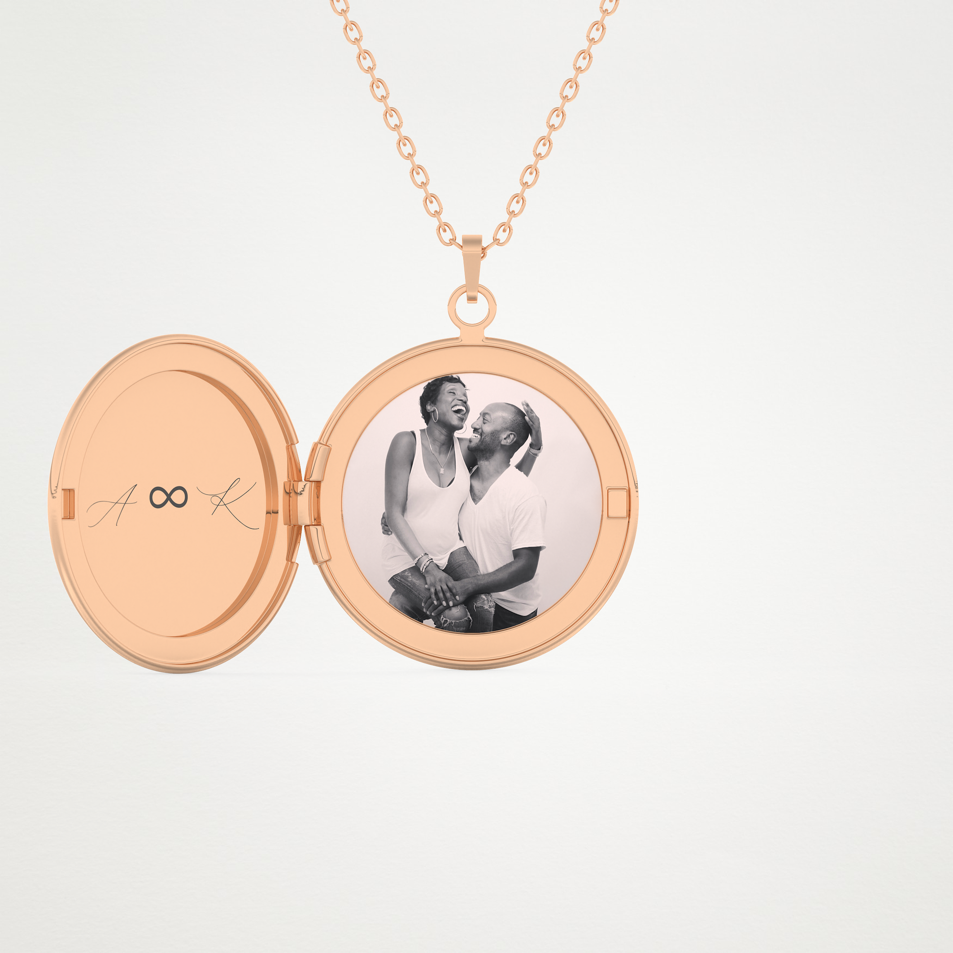 Custom Photo & Customized Engraving Locket Necklace – 14K/18K Gold & 925 Silver 11