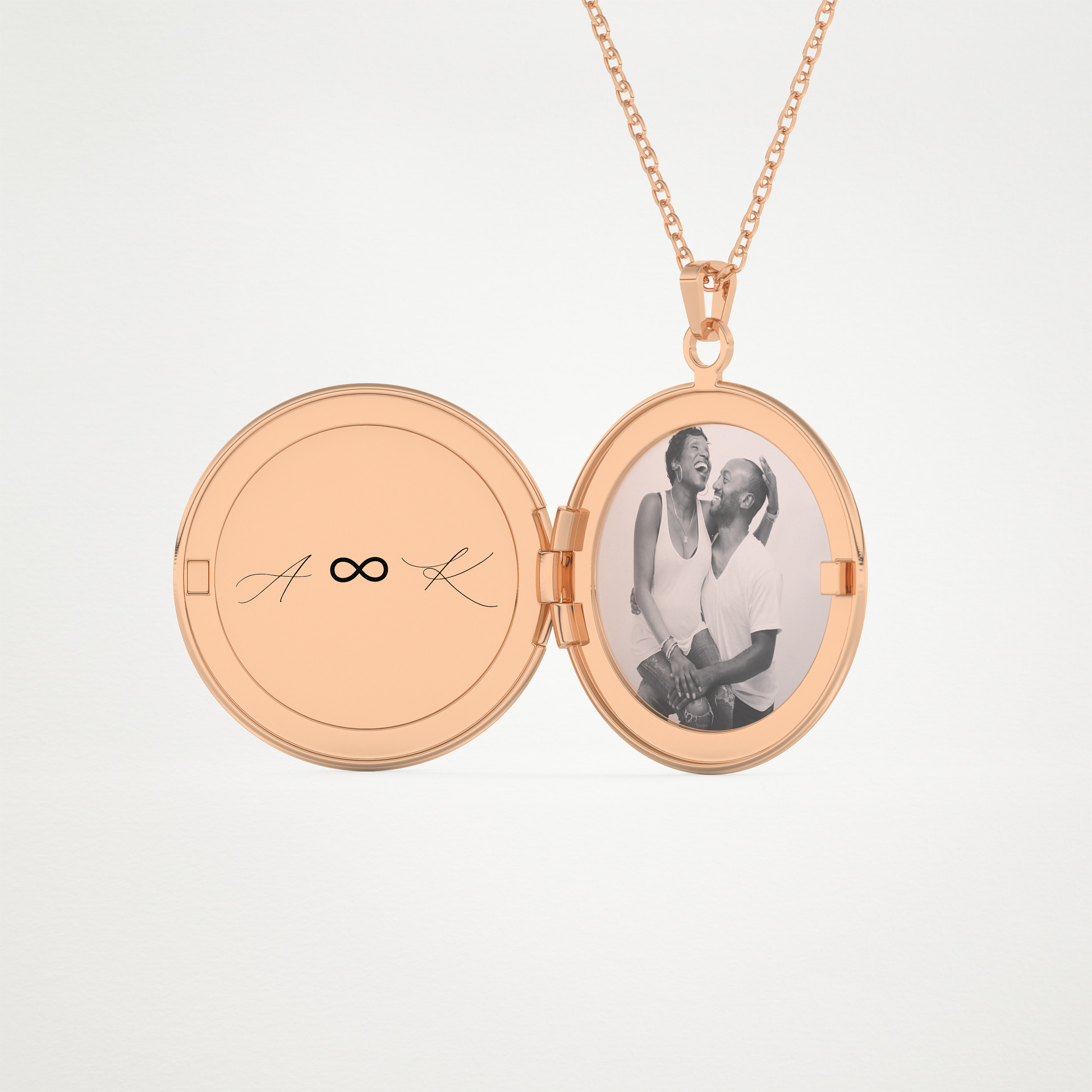 Custom Photo & Customized Engraving Locket Necklace – 14K/18K Gold & 925 Silver 12