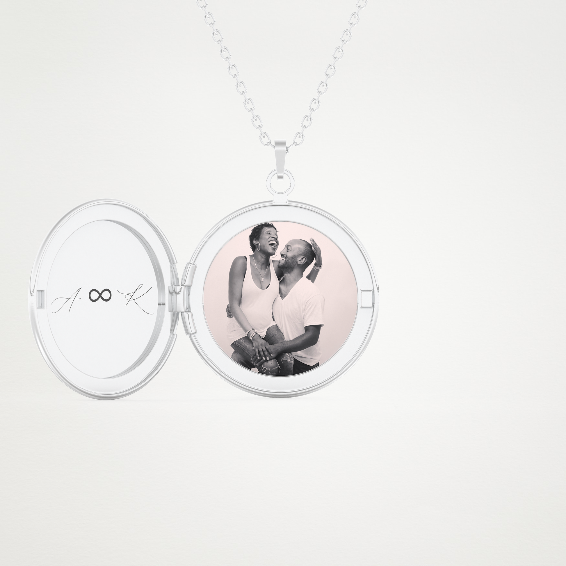 Custom Photo & Customized Engraving Locket Necklace – 14K/18K Gold & 925 Silver 1