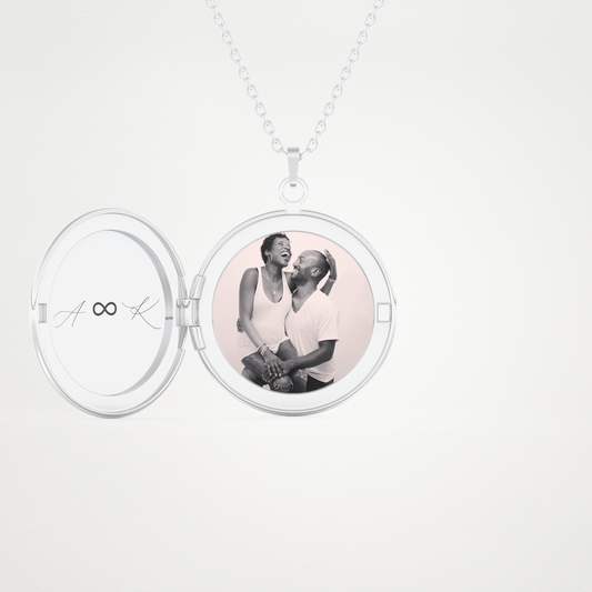 Custom Photo & Customized Engraving Locket Necklace – 14K/18K Gold & 925 Silver 1