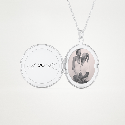 Custom Photo & Customized Engraving Locket Necklace – 14K/18K Gold & 925 Silver 2