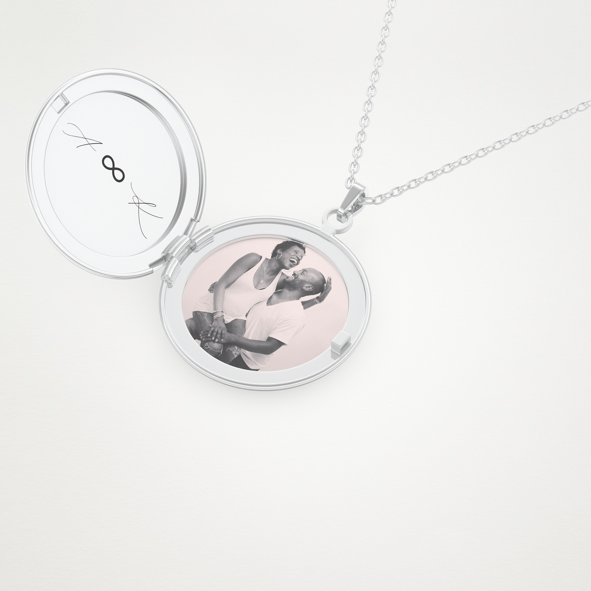 Custom Photo & Customized Engraving Locket Necklace – 14K/18K Gold & 925 Silver 5