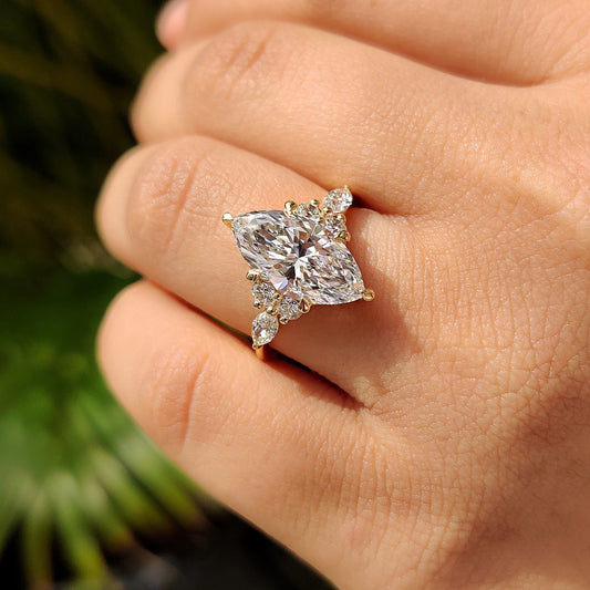 Marquise Diamond Engagement Ring In Muse Setting