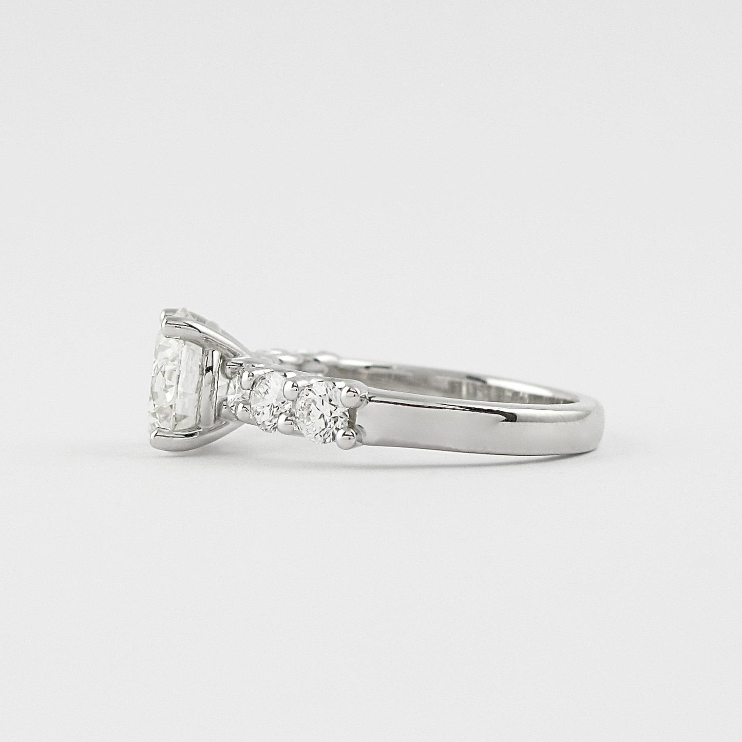1.0 CT Round Cut Pave Setting Moissanite Engagement Ring 5