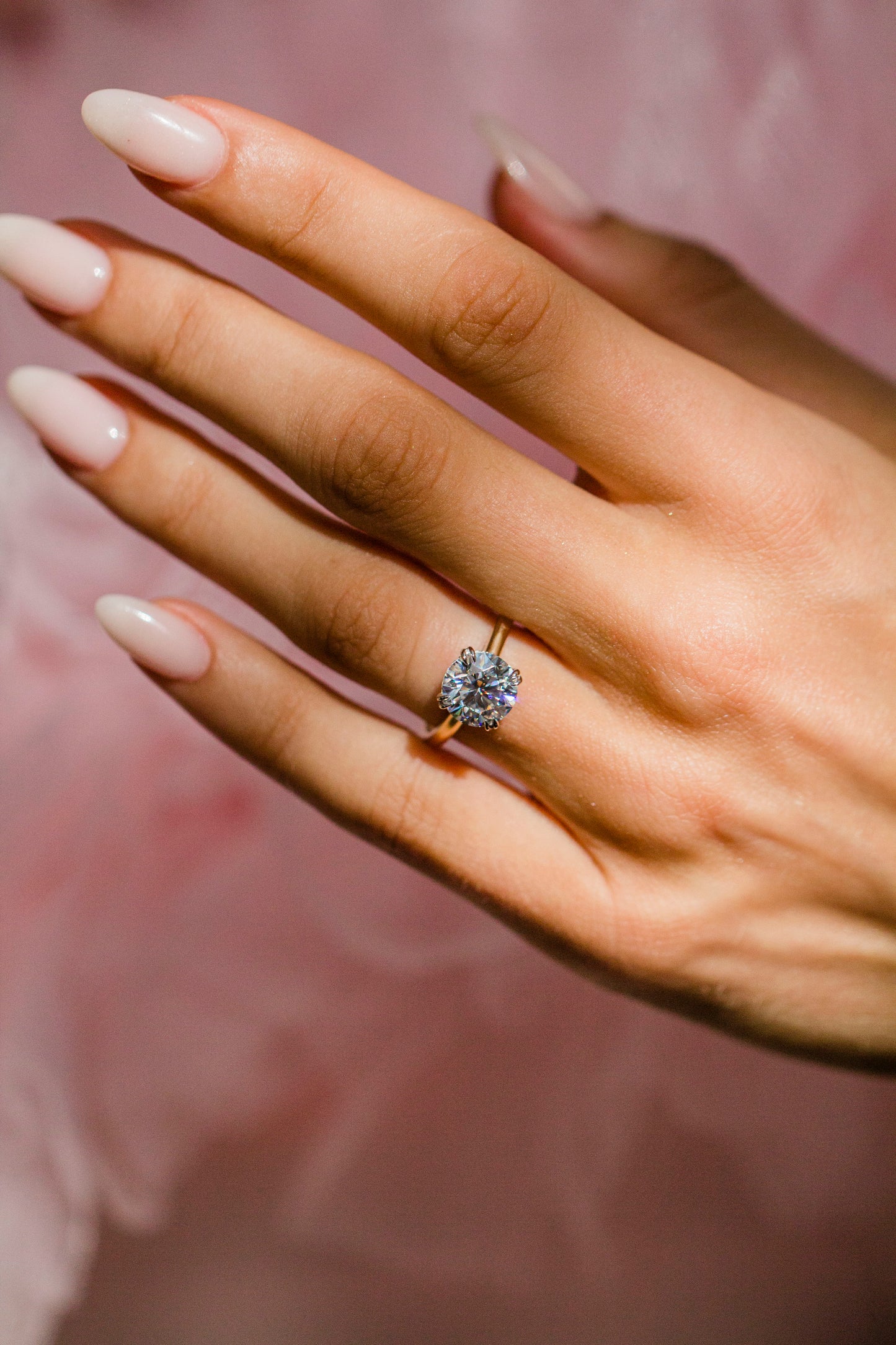 2.9 Carats Emerald Pave Styled Moissanite Engagement Ring