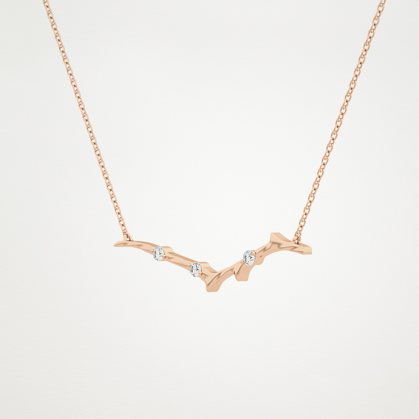 Beautiful 0.7 CT Moissanite Branch Style Necklace in 14K or 18K Solid Gold – DEF Color, VVS Clarity