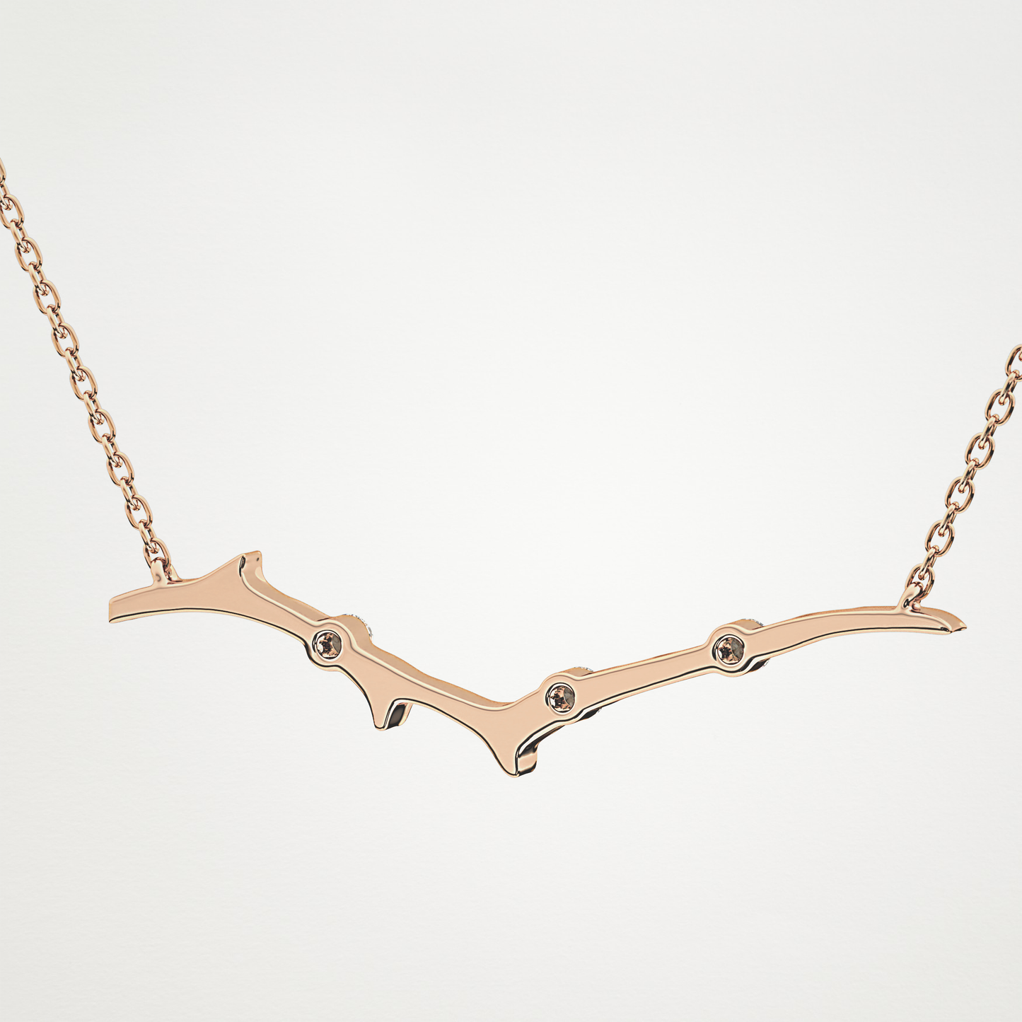 Beautiful 0.7 CT Moissanite Branch Style Necklace in 14K or 18K Solid Gold – DEF Color, VVS Clarity