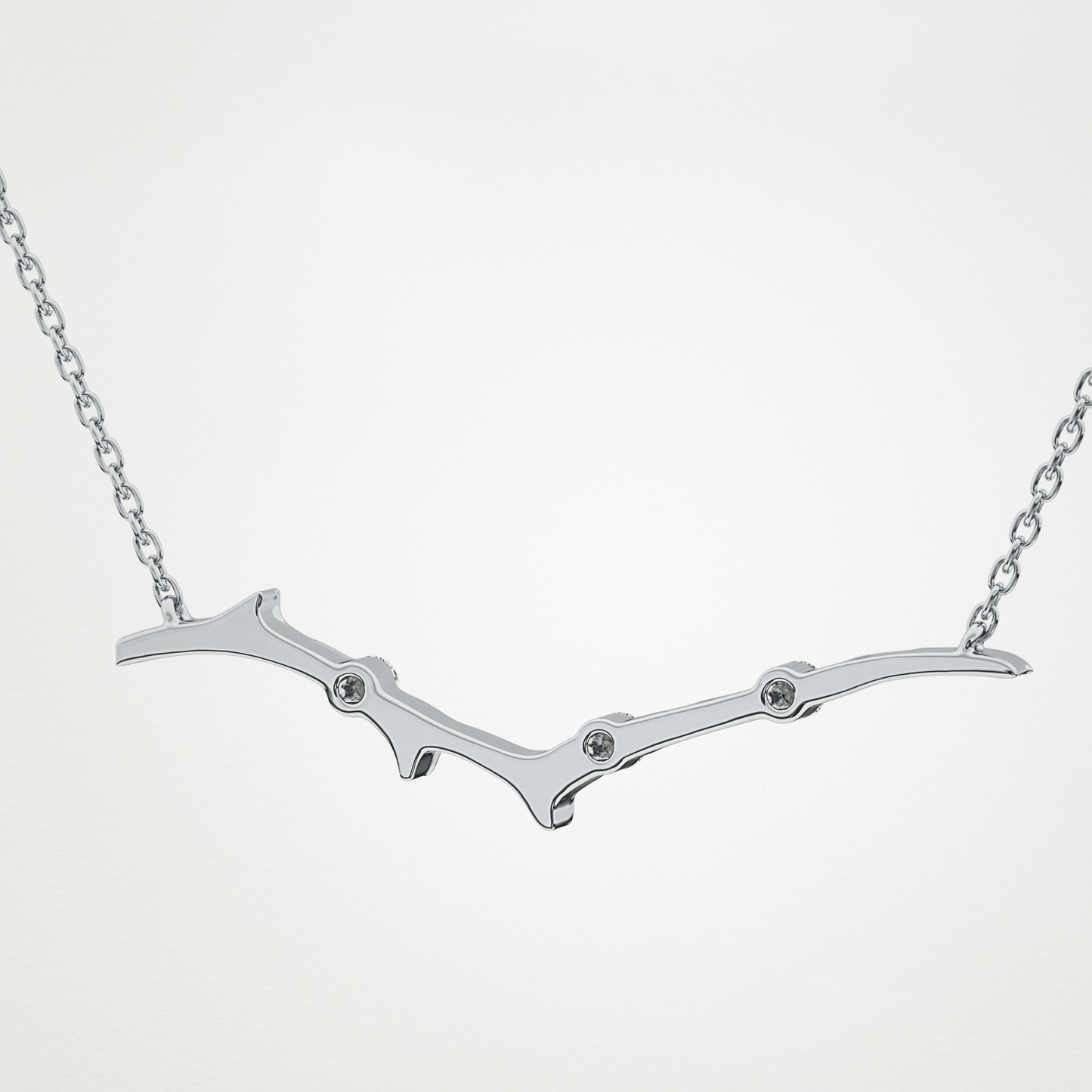 Beautiful 0.7 CT Moissanite Branch Style Necklace in 14K or 18K Solid Gold – DEF Color, VVS Clarity