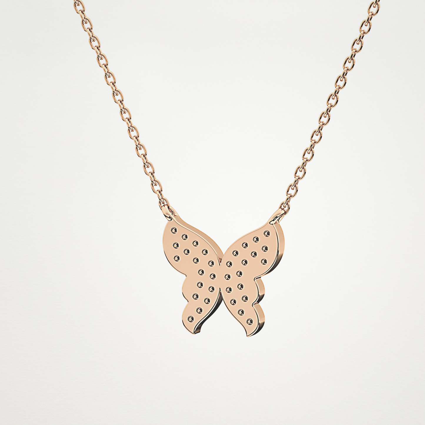 Beautiful 0.94 CT Moissanite Butterfly Necklace in 14K or 18K Solid Gold – DEF Color, VVS Clarity