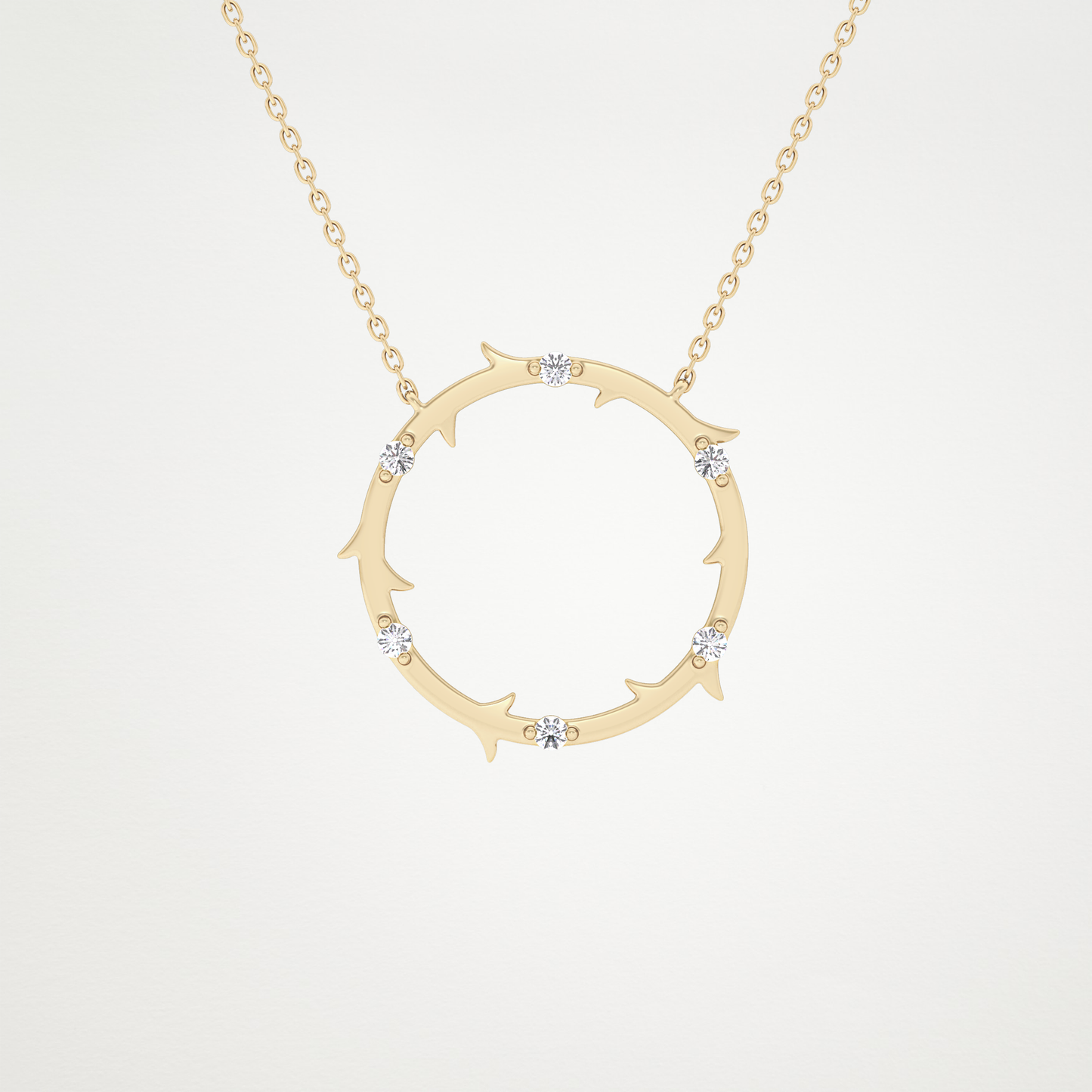 0.9 CT Moissanite Round Shaped Necklace in 14K or 18K Solid Gold – DEF Color, VVS Clarity
