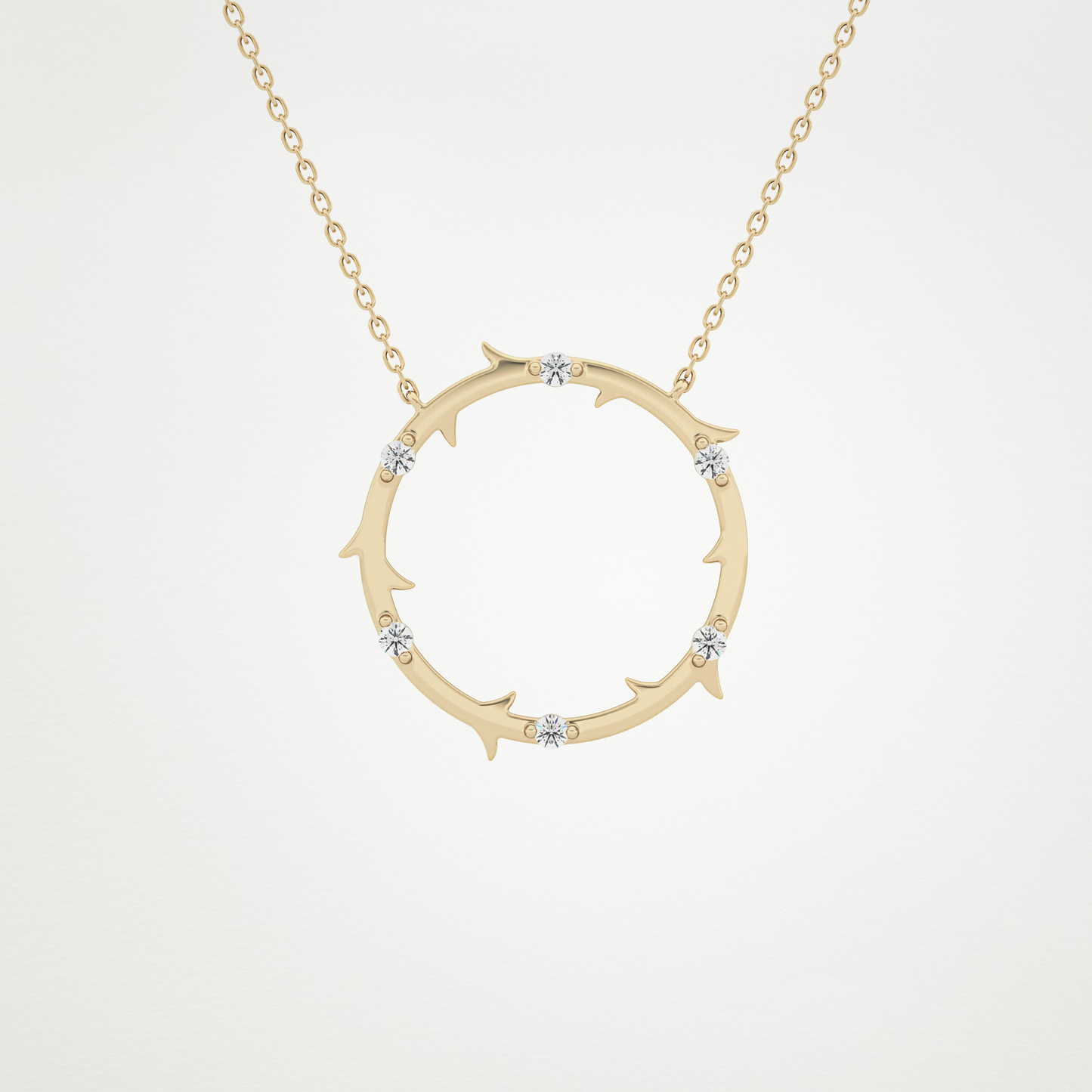0.9 CT Moissanite Round Shaped Necklace in 14K or 18K Solid Gold – DEF Color, VVS Clarity