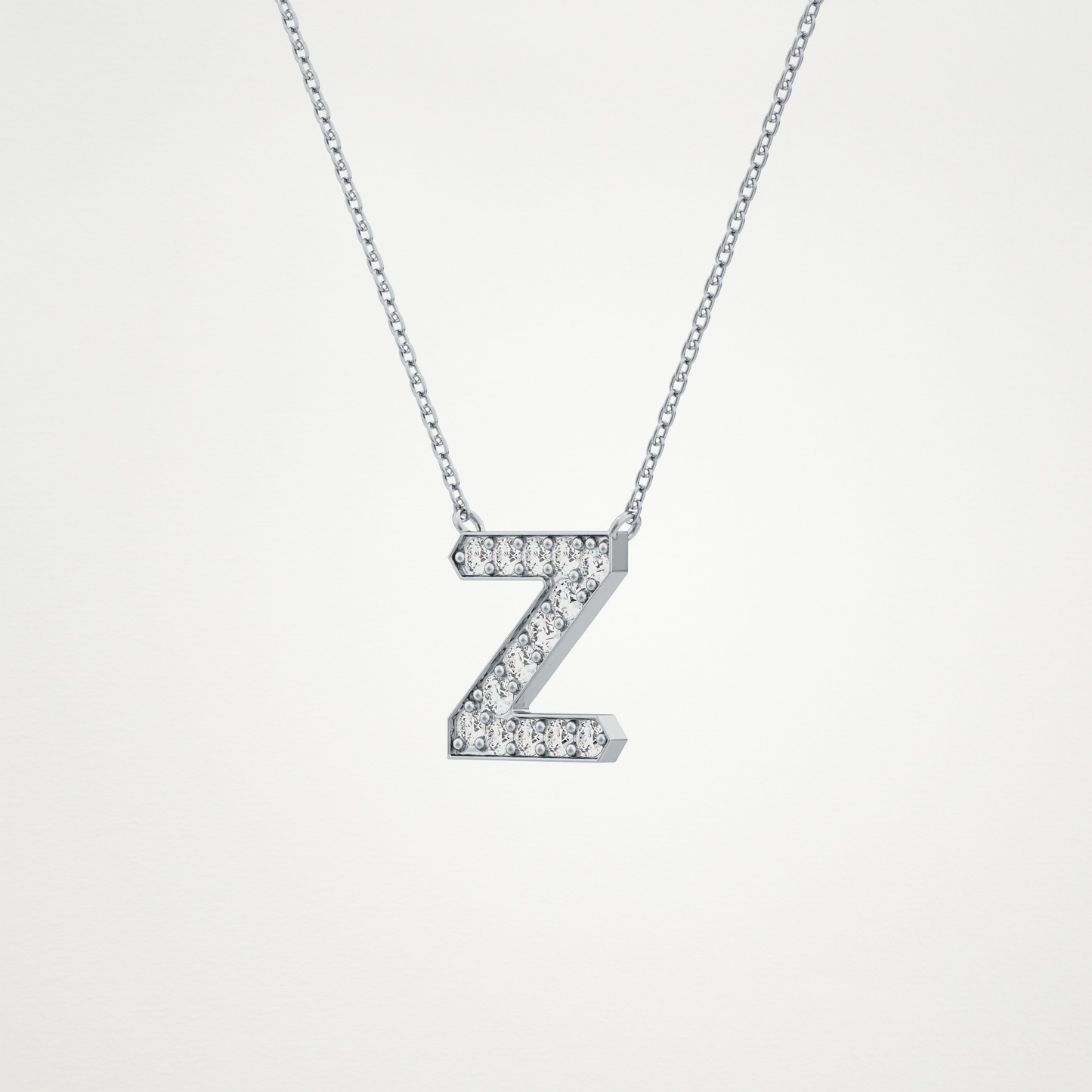 0.28 CT Moissanite Z-Shaped Necklace in 14K or 18K Solid Gold – DEF Color, VVS Clarity