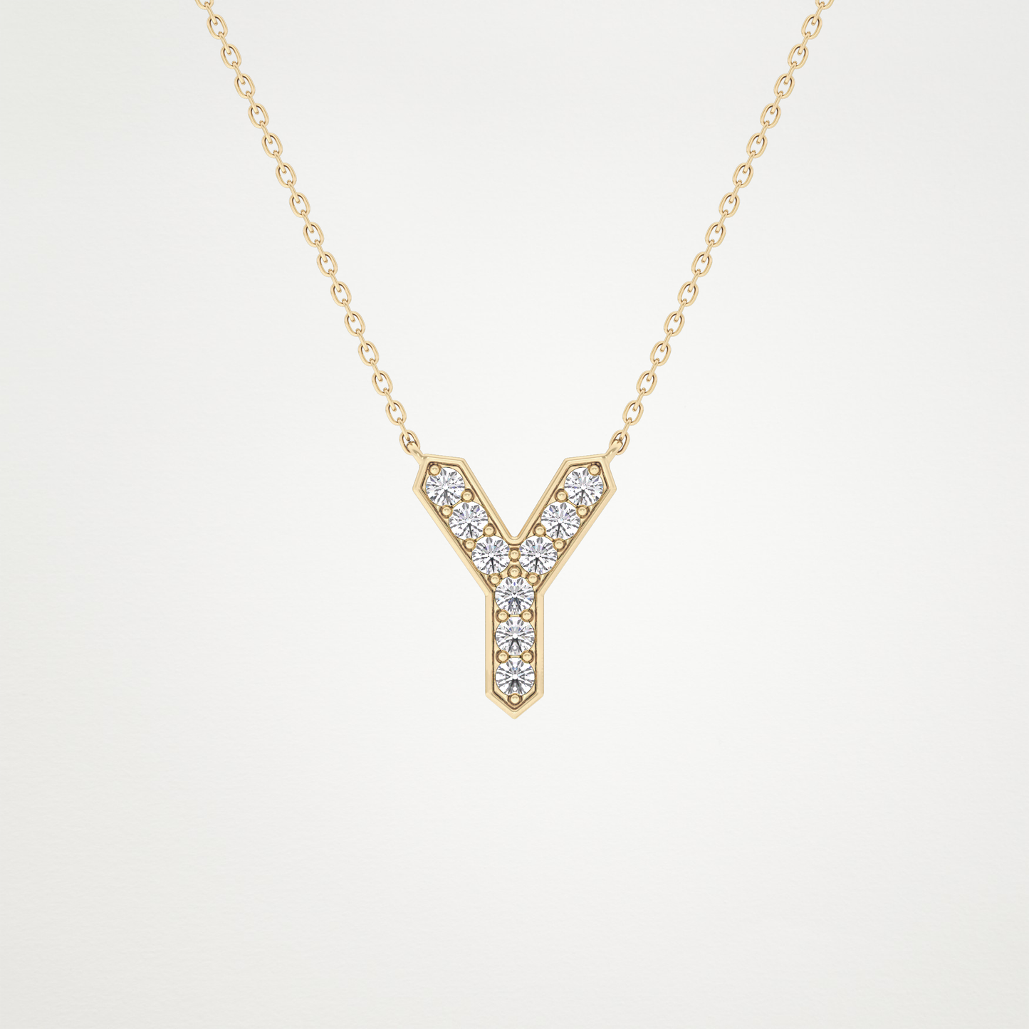 0.23 CT Moissanite Y-Shaped Necklace in 14K or 18K Solid Gold – DEF Color, VVS Clarity