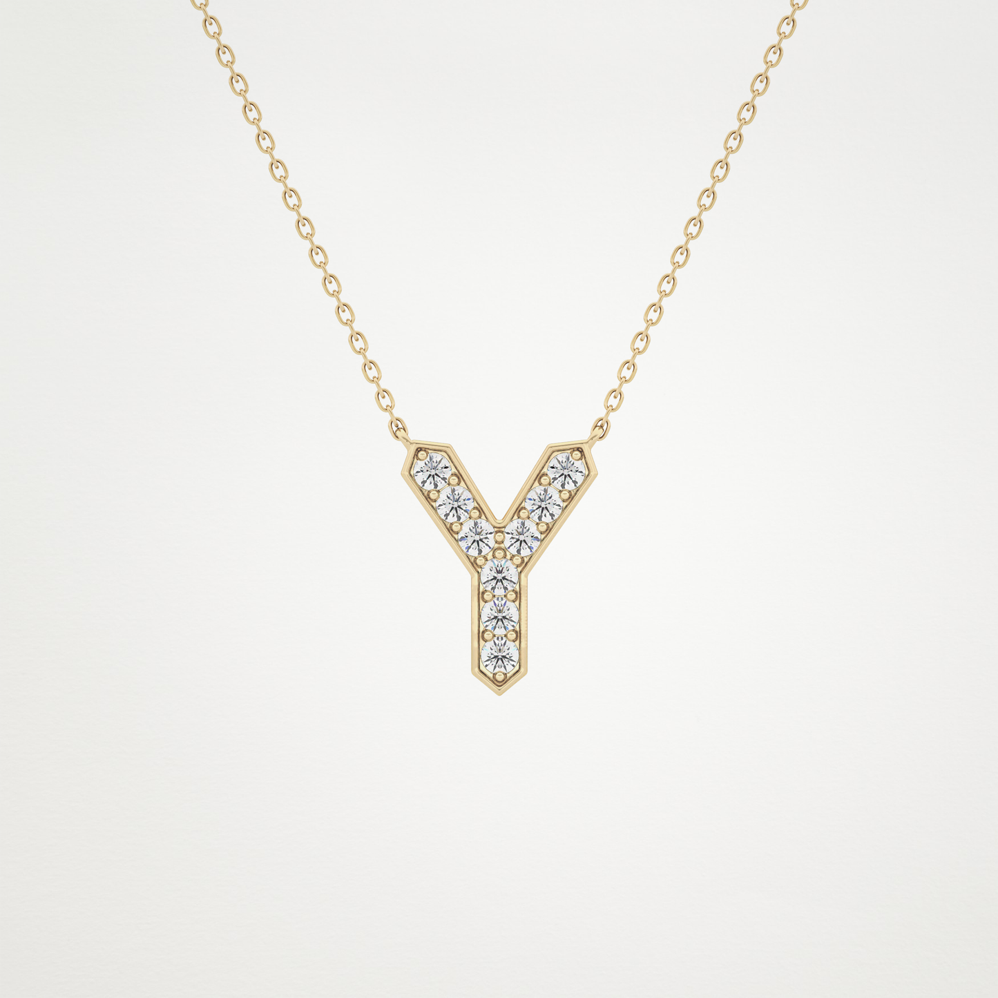 0.23 CT Moissanite Y-Shaped Necklace in 14K or 18K Solid Gold – DEF Color, VVS Clarity