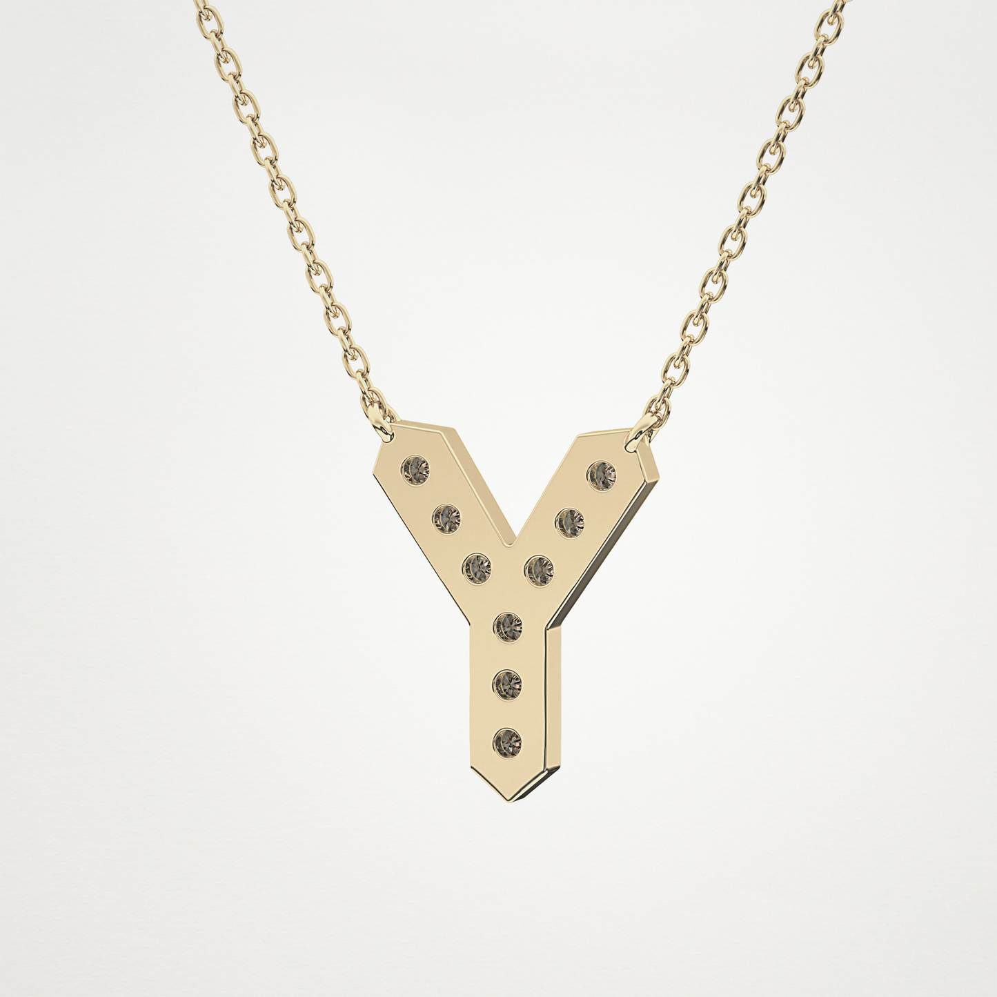 0.23 CT Moissanite Y-Shaped Necklace in 14K or 18K Solid Gold – DEF Color, VVS Clarity