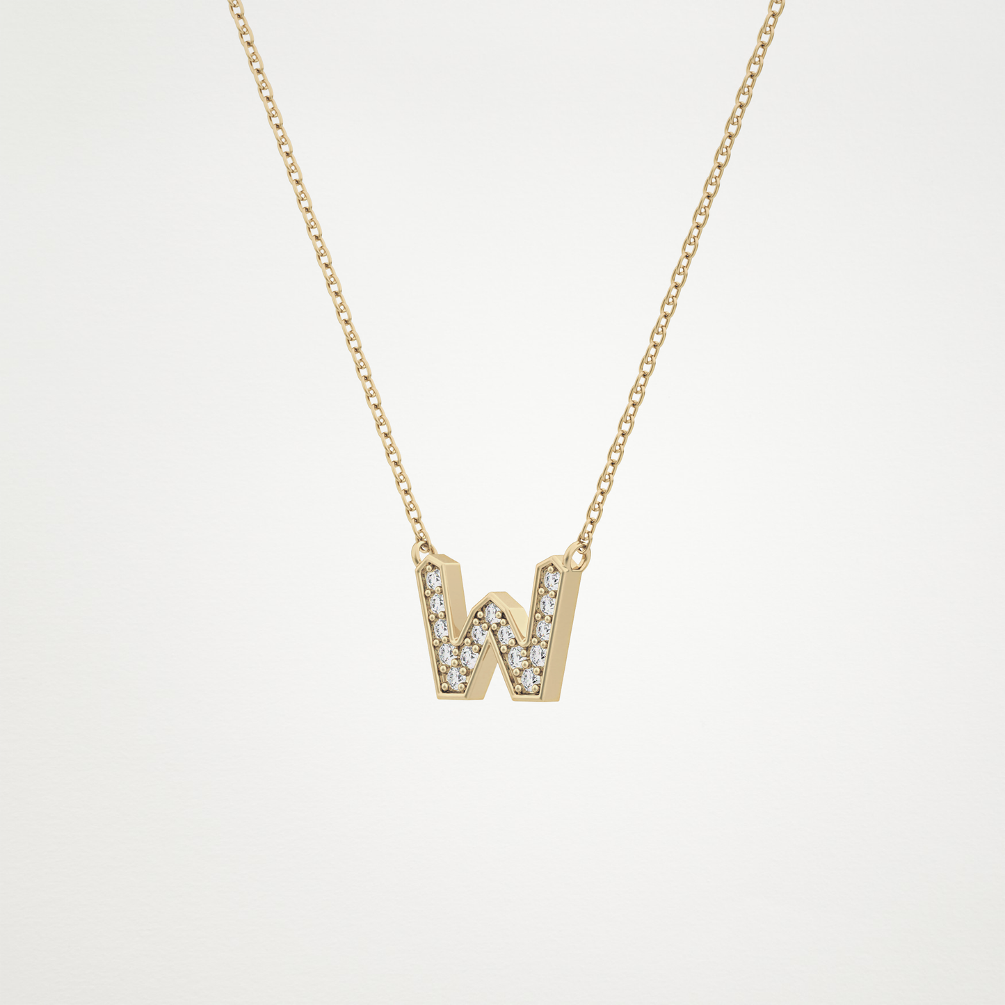 0.84 CT Moissanite W-Shaped Necklace in 14K or 18K Solid Gold – DEF Color, VVS Clarity