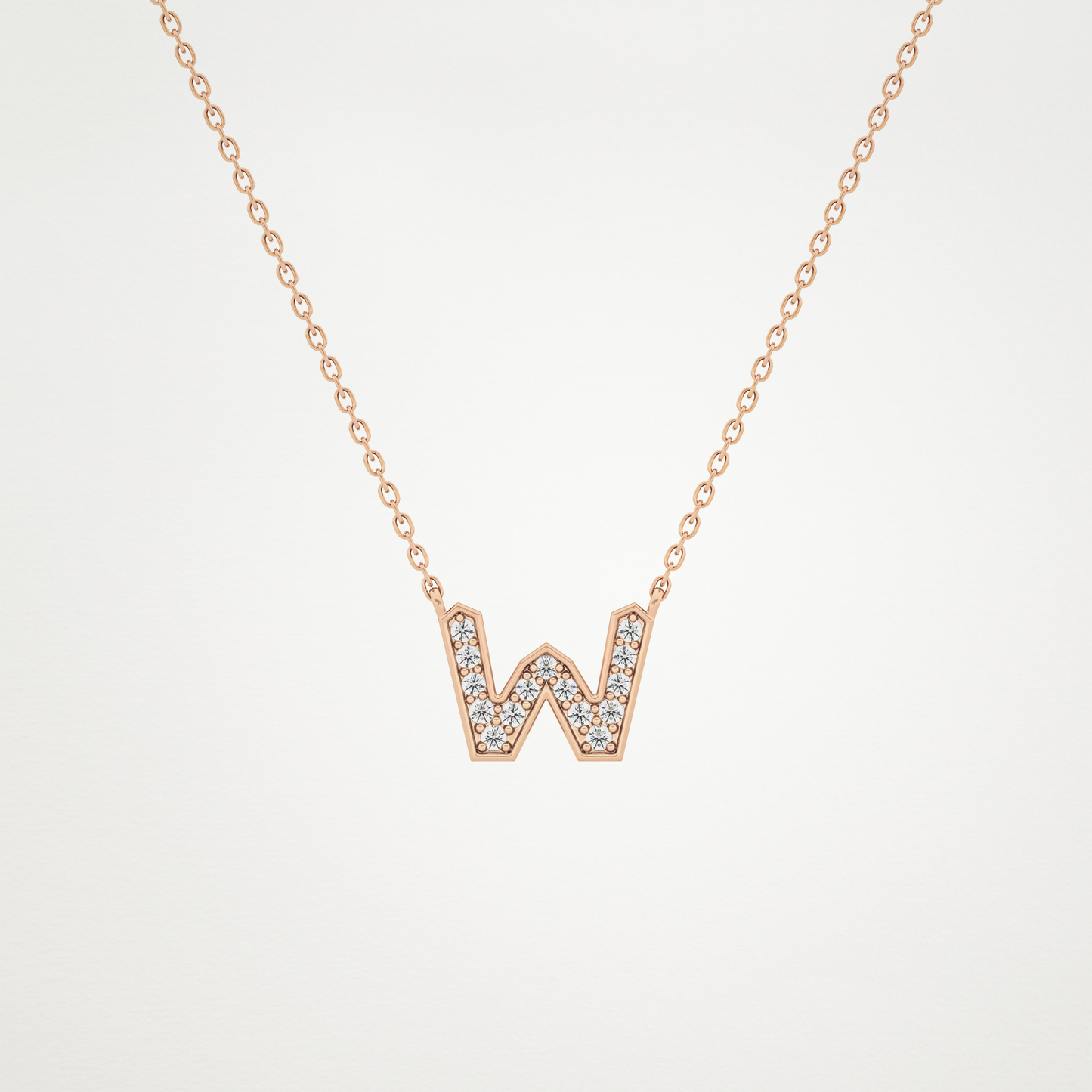 0.84 CT Moissanite W-Shaped Necklace in 14K or 18K Solid Gold – DEF Color, VVS Clarity