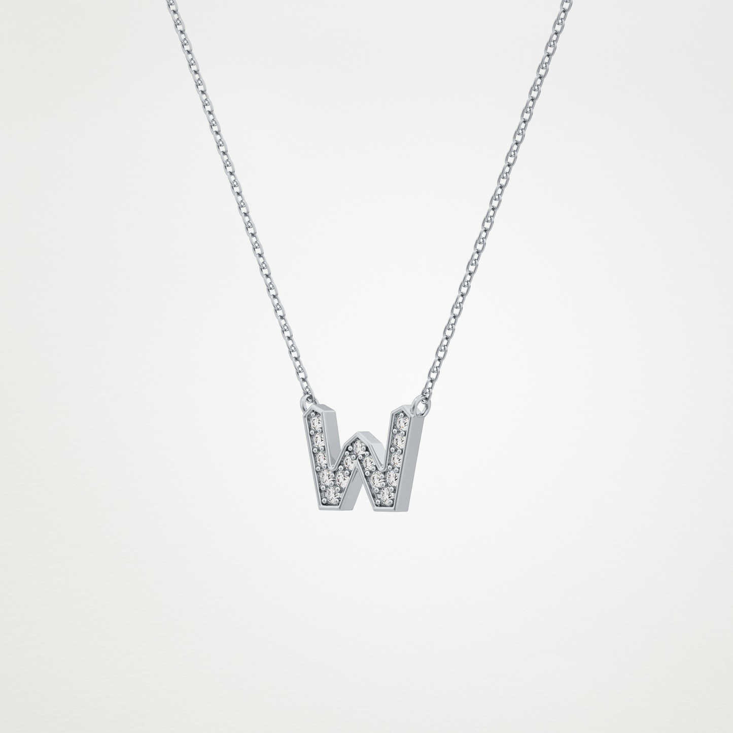 0.84 CT Moissanite W-Shaped Necklace in 14K or 18K Solid Gold – DEF Color, VVS Clarity