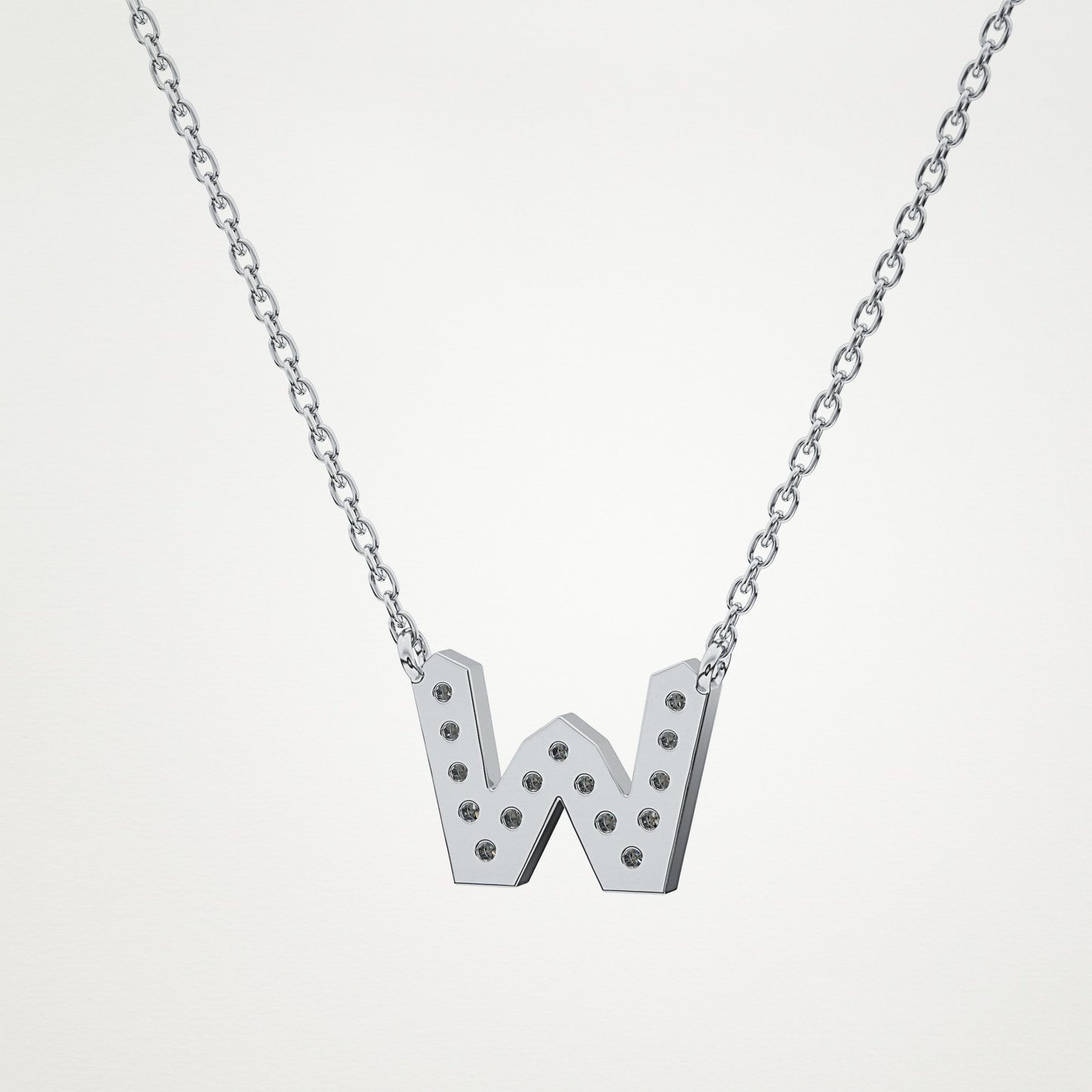 0.84 CT Moissanite W-Shaped Necklace in 14K or 18K Solid Gold – DEF Color, VVS Clarity