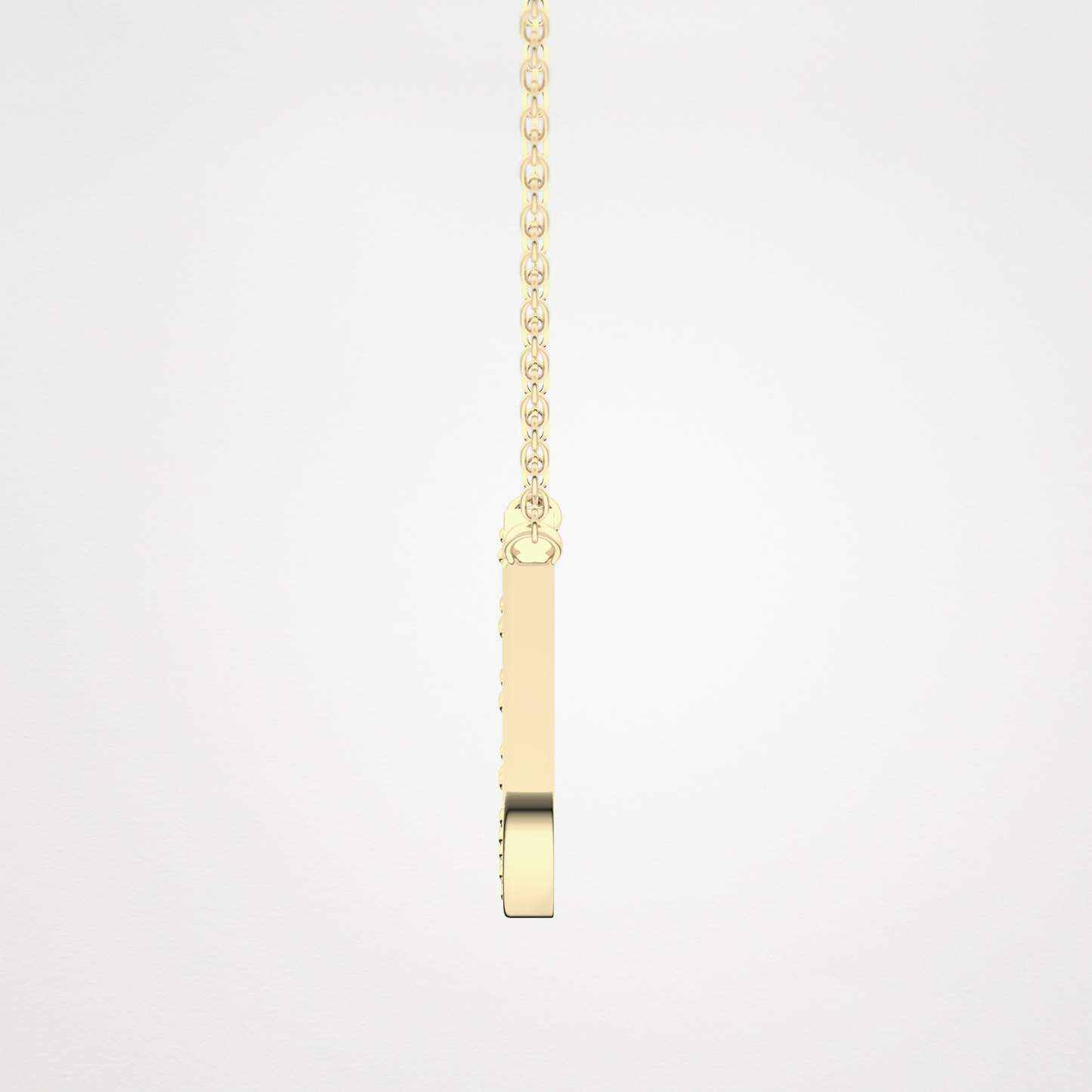 0.26 CT Moissanite U-Shaped Necklace in 14K or 18K Solid Gold – DEF Color, VVS Clarity