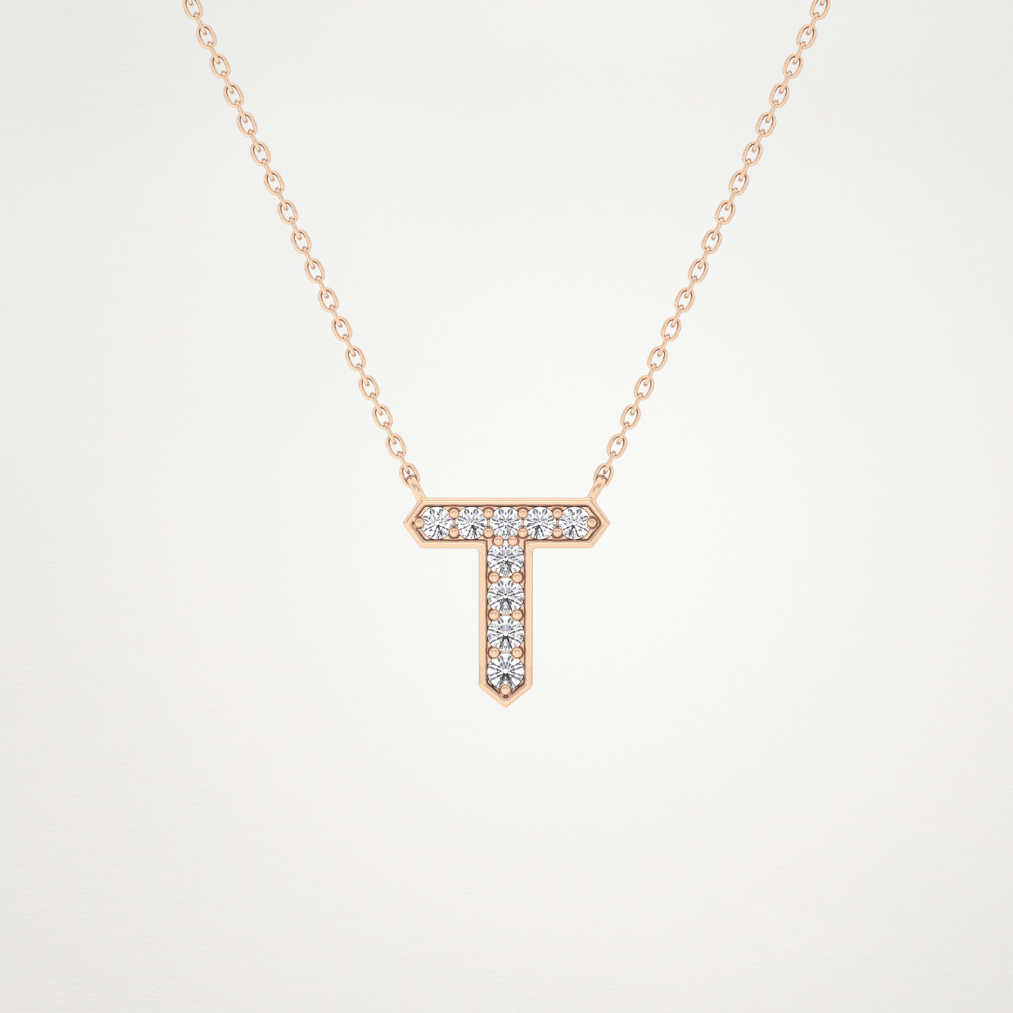 0.17 CT Moissanite T-Shaped Necklace in 14K or 18K Solid Gold – DEF Color, VVS Clarity