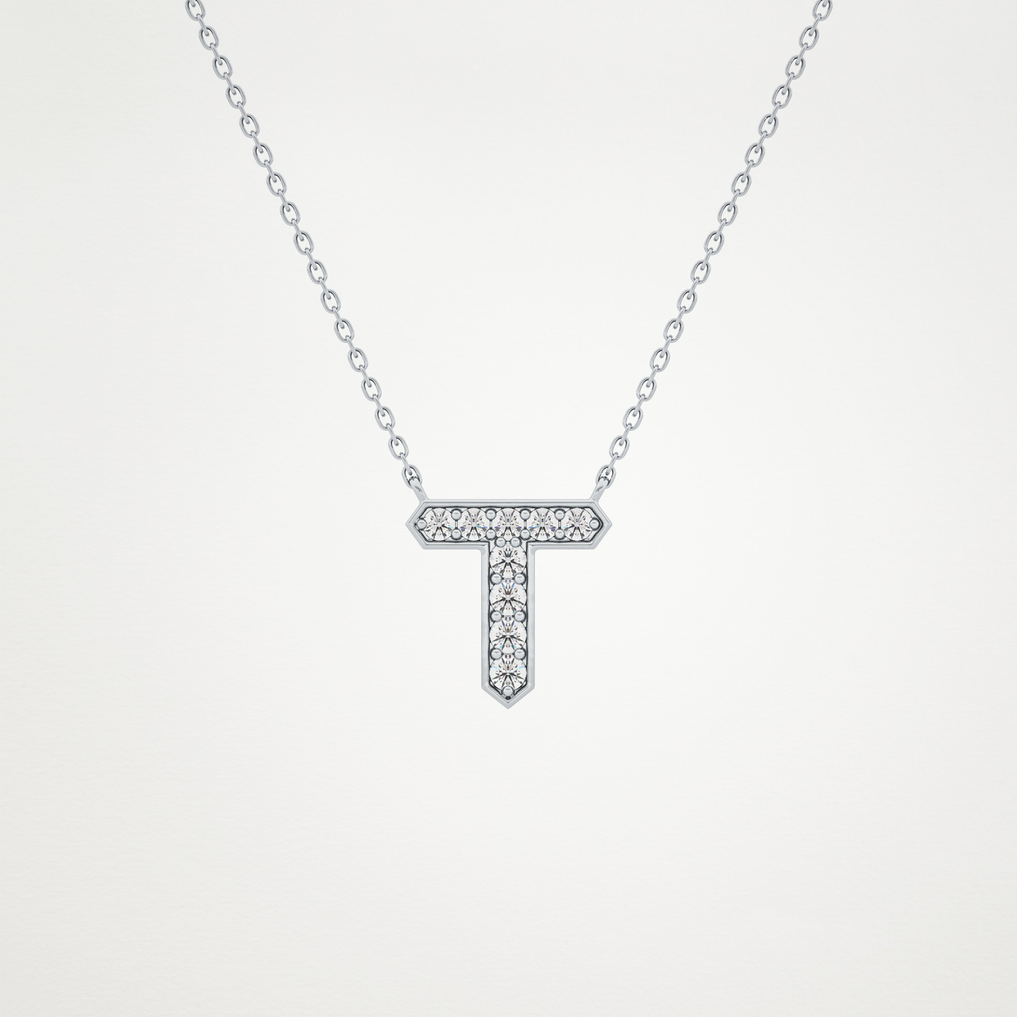 0.17 CT Moissanite T-Shaped Necklace in 14K or 18K Solid Gold – DEF Color, VVS Clarity