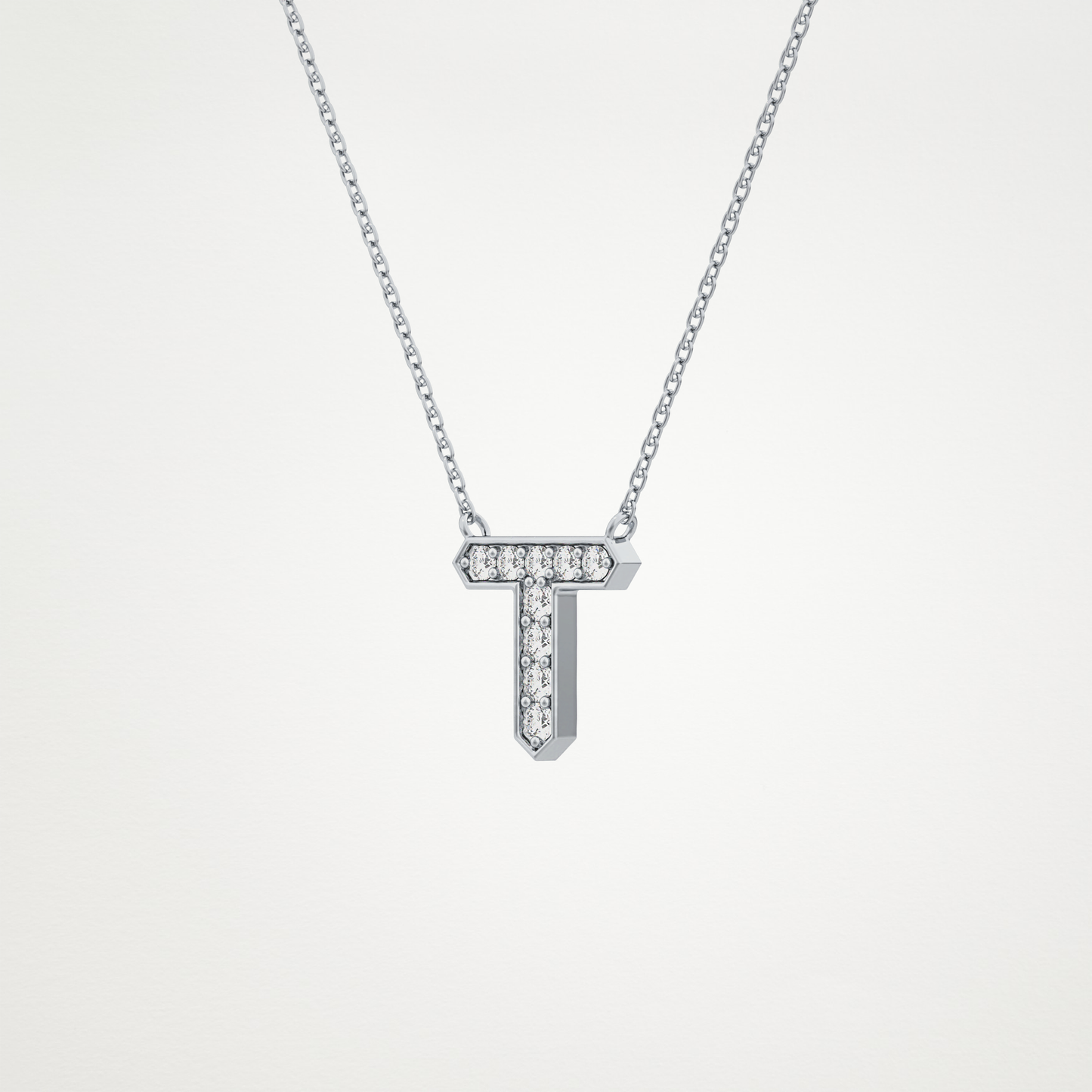 0.17 CT Moissanite T-Shaped Necklace in 14K or 18K Solid Gold – DEF Color, VVS Clarity