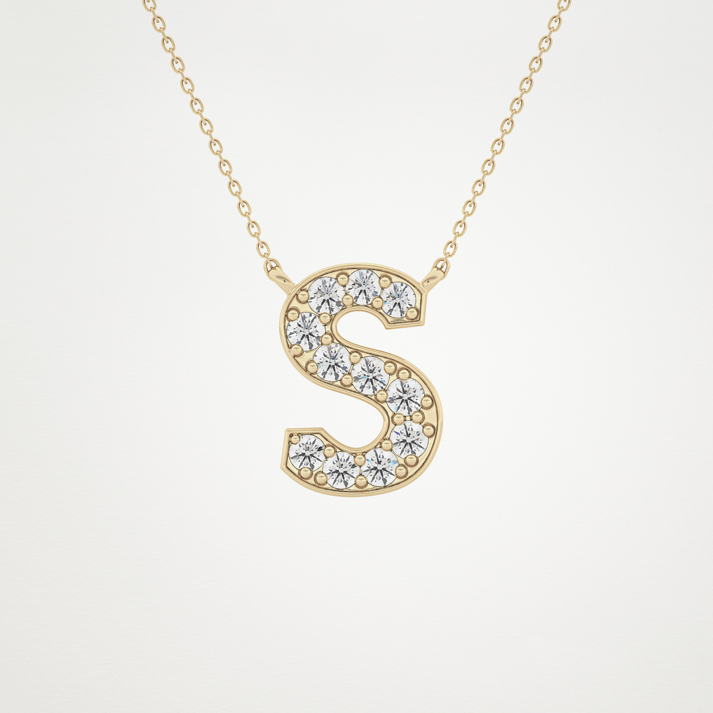 0.77 CT Moissanite S-Shaped Necklace in 14K or 18K Solid Gold – DEF Color, VVS Clarity