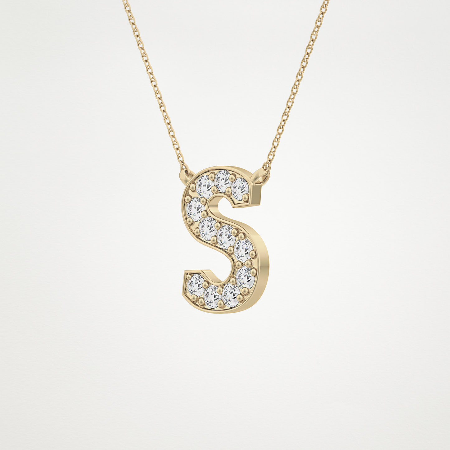 0.77 CT Moissanite S-Shaped Necklace in 14K or 18K Solid Gold – DEF Color, VVS Clarity