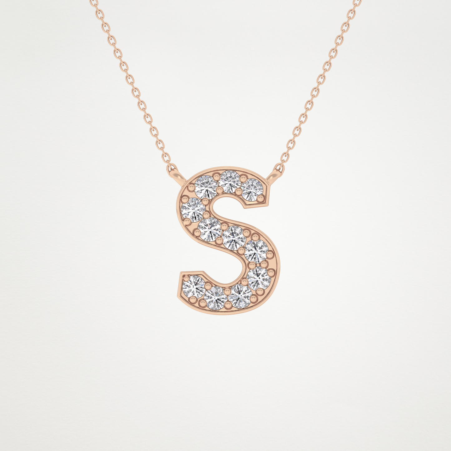 0.77 CT Moissanite S-Shaped Necklace in 14K or 18K Solid Gold – DEF Color, VVS Clarity