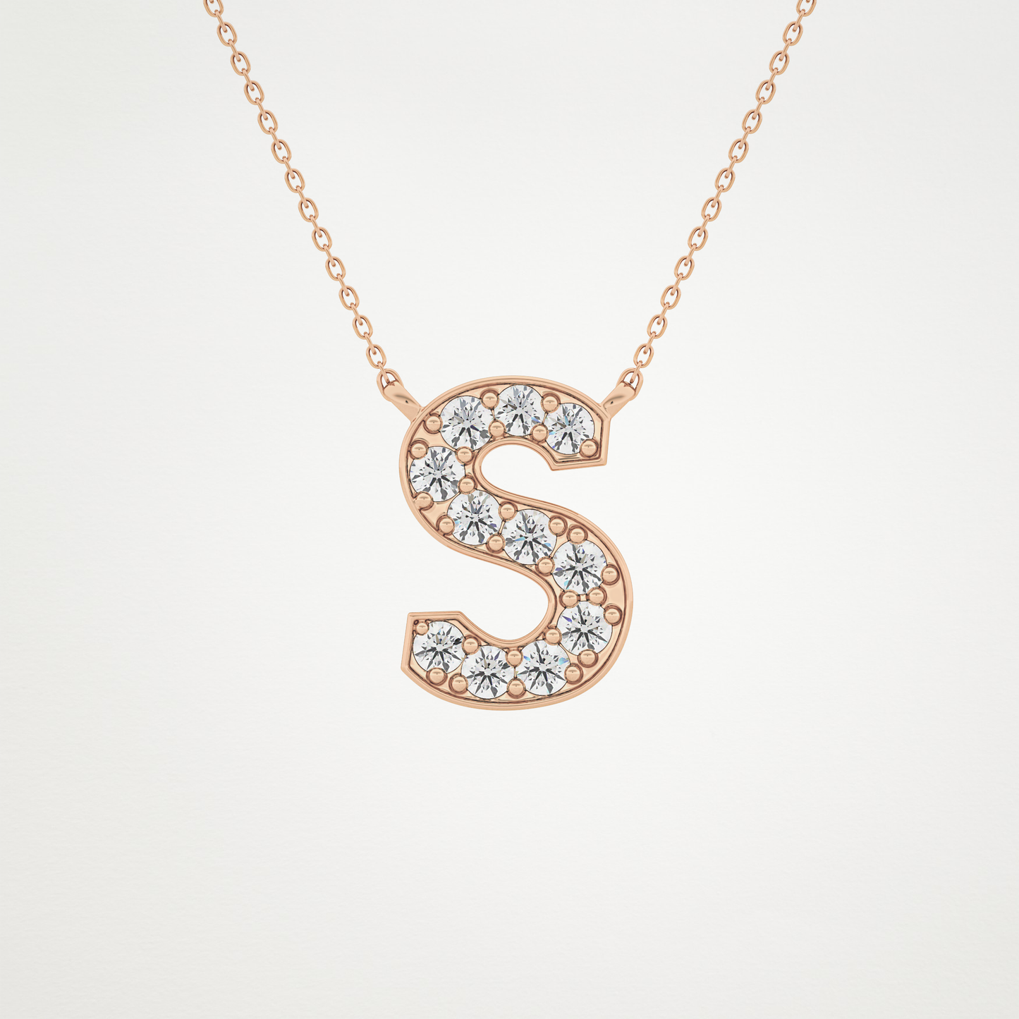 0.77 CT Moissanite S-Shaped Necklace in 14K or 18K Solid Gold – DEF Color, VVS Clarity
