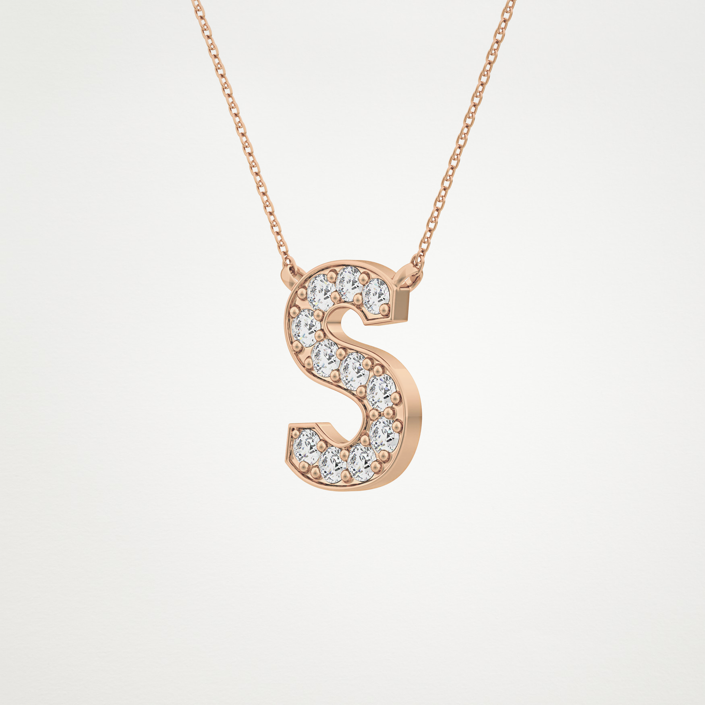 0.77 CT Moissanite S-Shaped Necklace in 14K or 18K Solid Gold – DEF Color, VVS Clarity